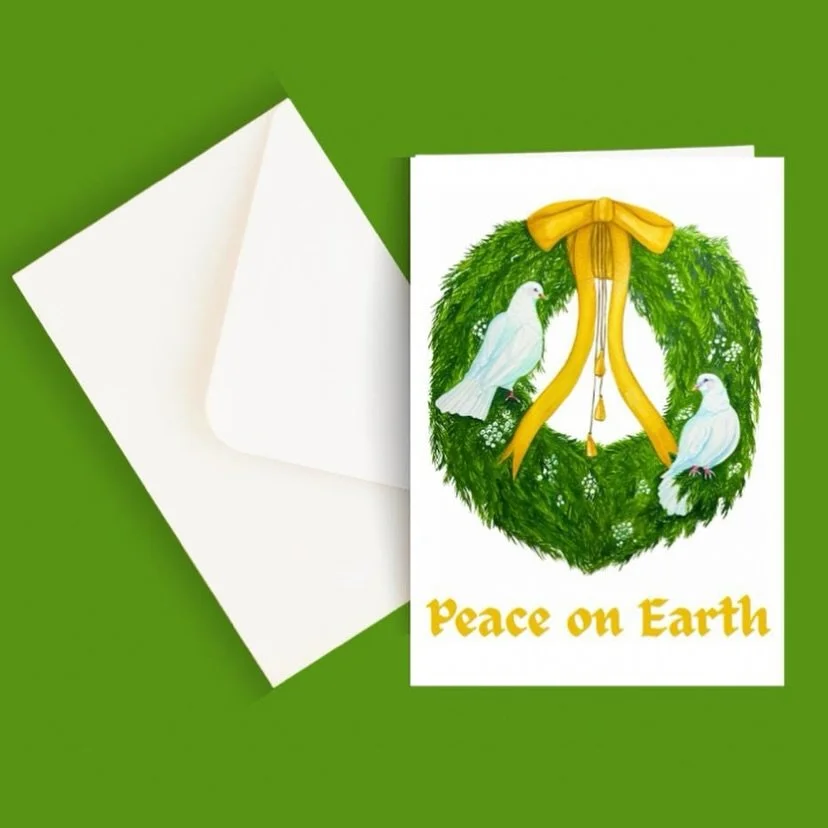 💛 Peace on Earth 🌍 🕊️

I&rsquo;m releasing our holiday collection a bit early, but it just feels right✨today✨All my cards are available on my Etsy Shop linked in my bio 🔗 The original painting is available for purchase. Dm me or comment below for