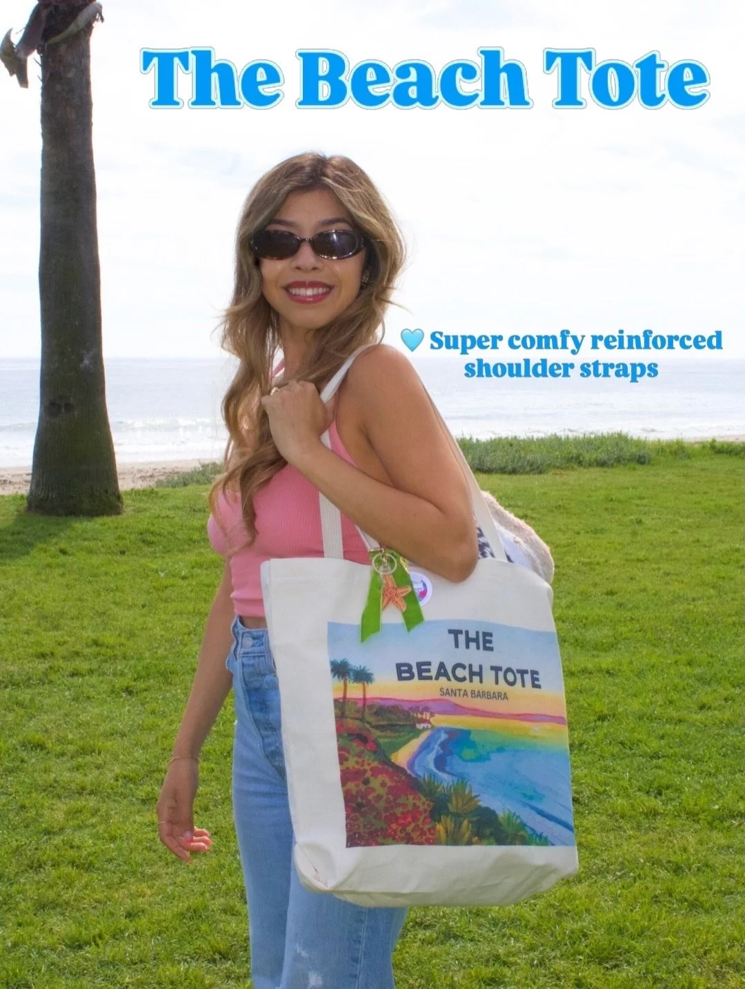 The Beach Tote will have you ready to play mermaids in no time 🧜🏼&zwj;♀️✨🩵

Thank you @sarina.litz for showcasing how amazing this tote really is. Jumbo in size, and with comfy reinforced straps, you&rsquo;ll be off to the beach with all your gear