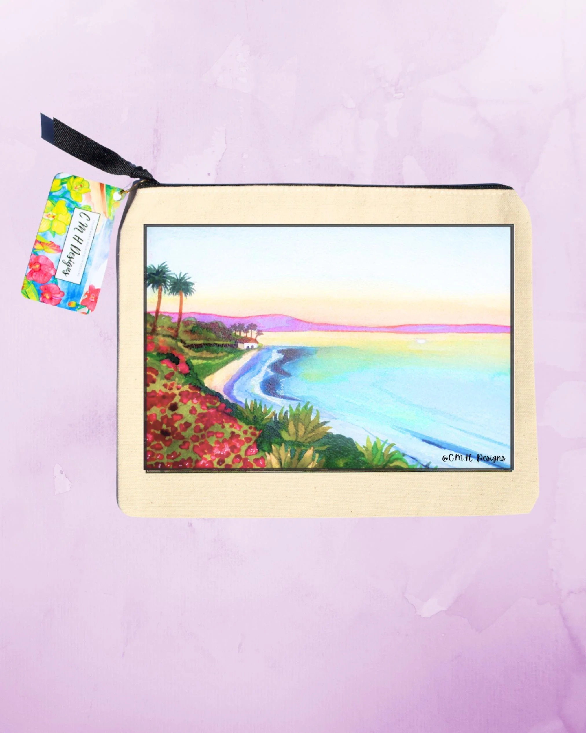 Butterfly Beach Santa Barbara Zippered Canvas Bag