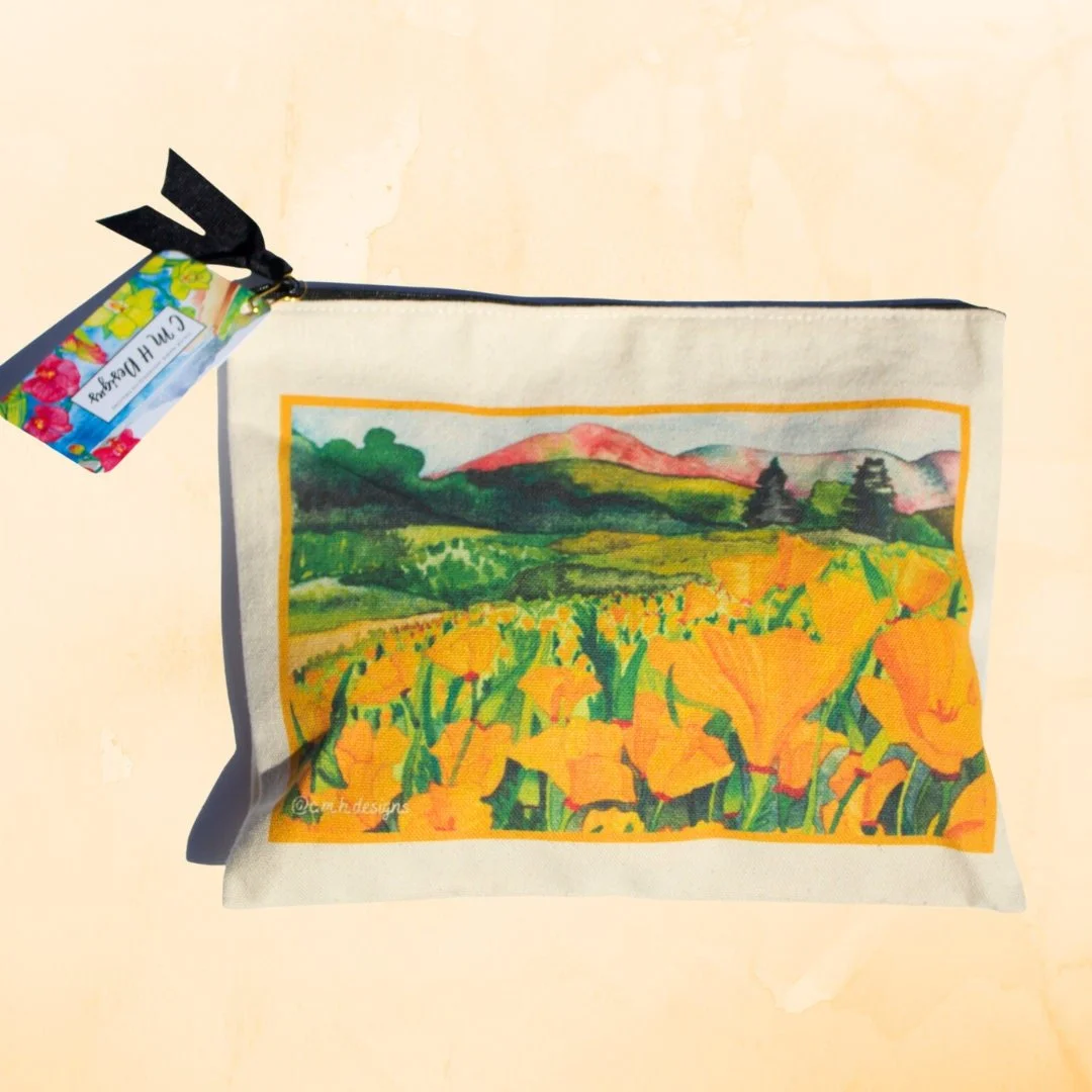 Santa Barbara Botanic Garden Meadow Zippered Bag