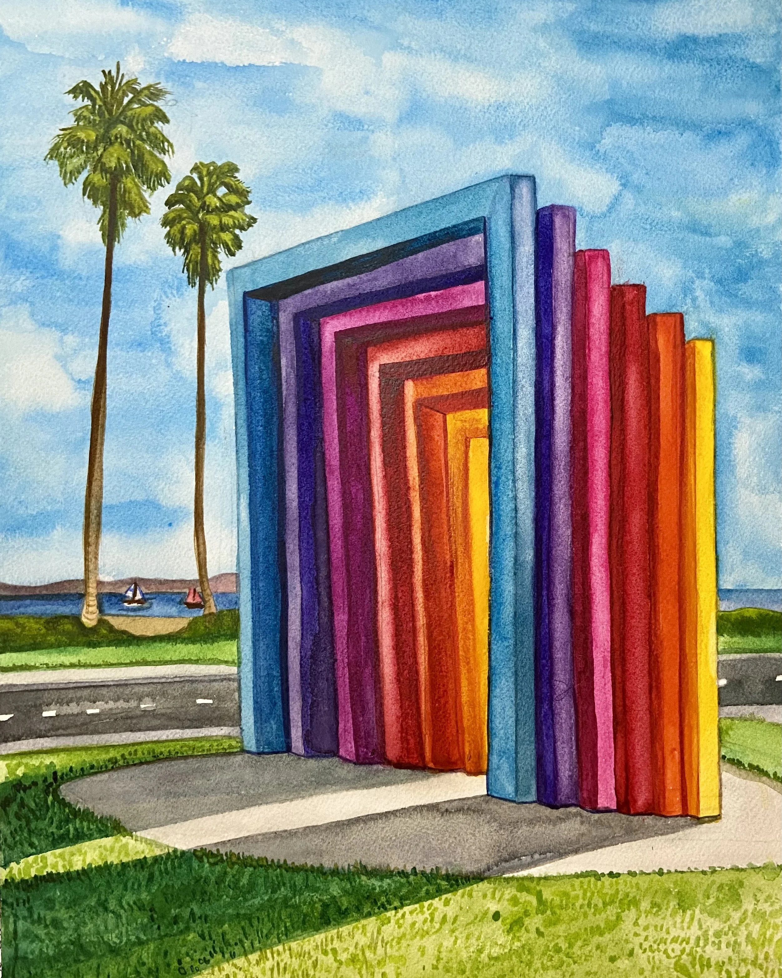 The Chromatic Gate, 11"x14" Original Watercolor Artwork