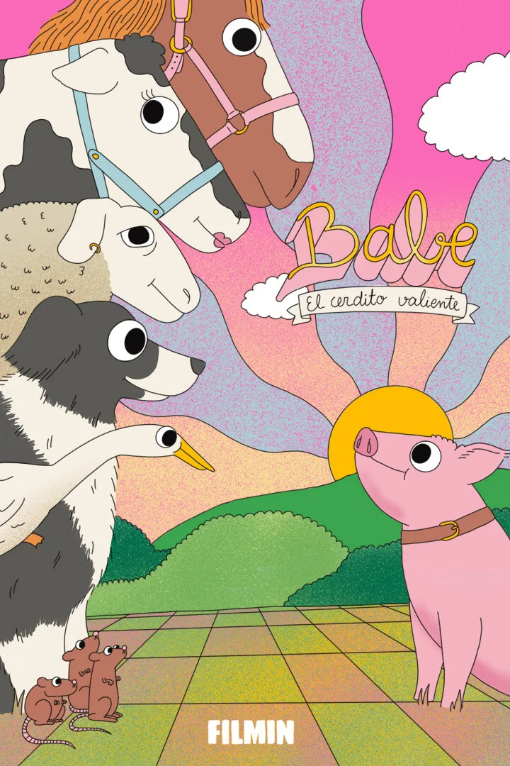  Redesign of Babe’s movie poster for FILMIN’S social media and website for their Hollywood Studios campaign. 