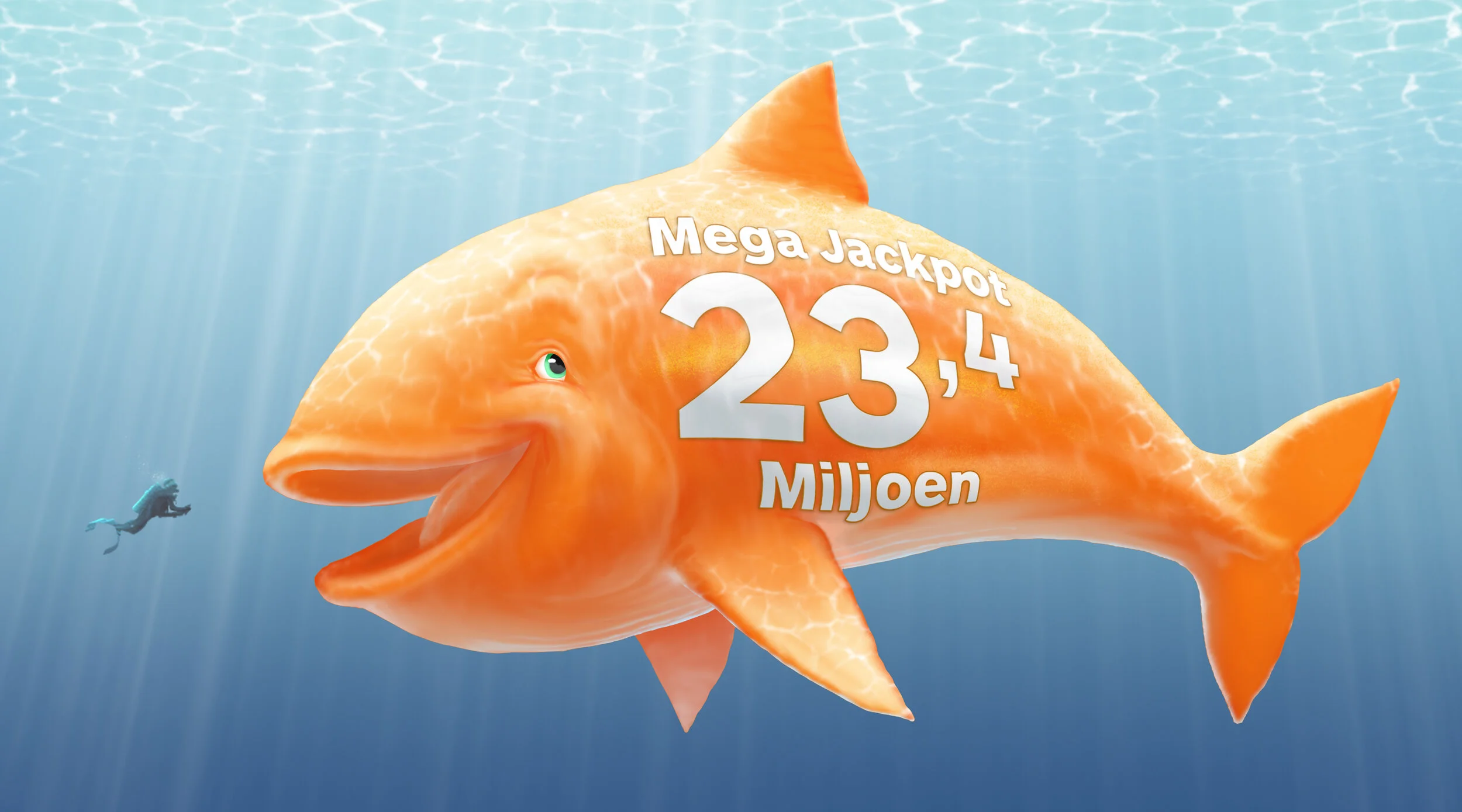 The Staatsloterij fish mascottes re-designed.