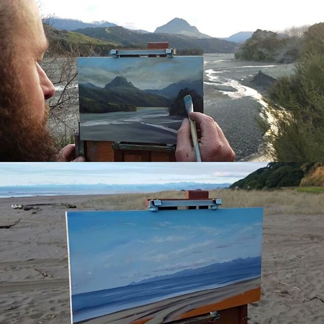 There's definitely something unique and authentic about a painting painted on location. A moment forever caught in paint - if it's cold it's painted faster with broader brushwork 😉
If it's on the beach there will be some sand in that paint 🌊🤔🎨
It