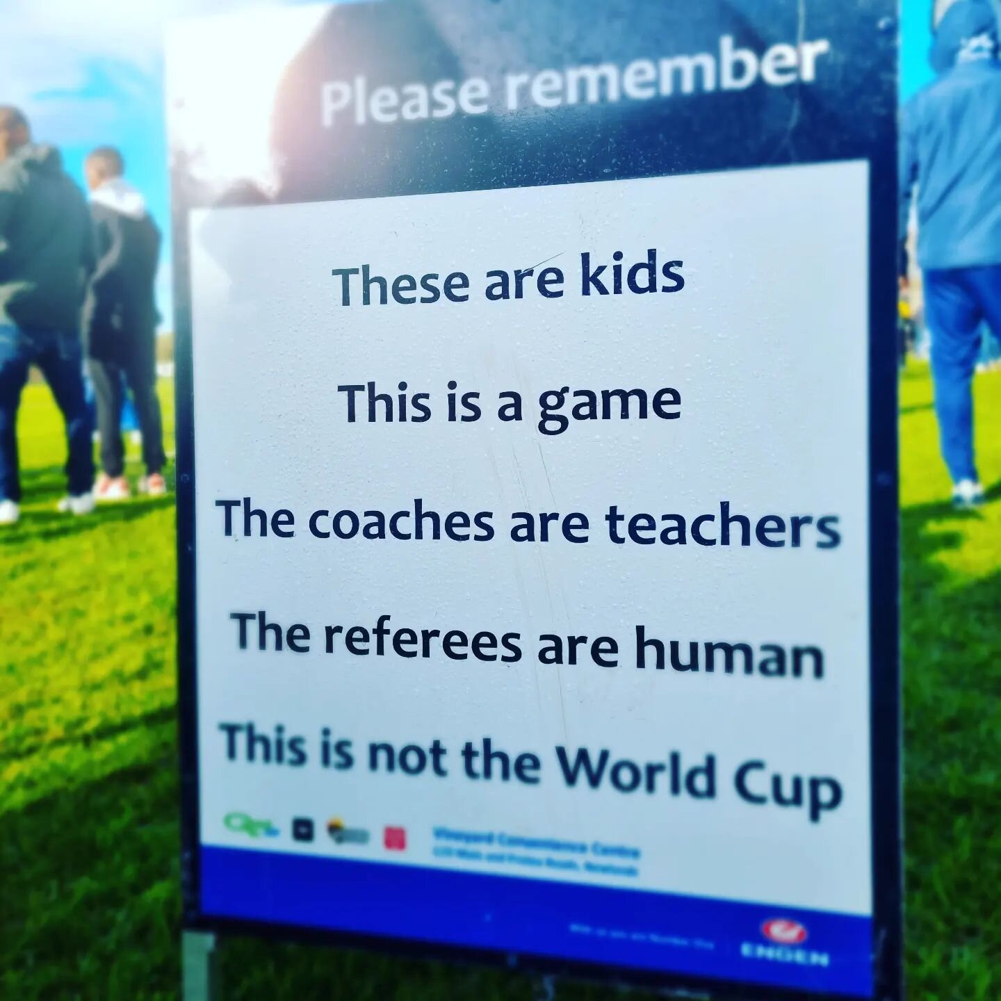 There are pros and cons to an all-boys school education, and the fervour applied to school rugby matches all too often spills over into parents frothing at the mouth at the players/opposition/referees. Signs like this, prominently displayed around th