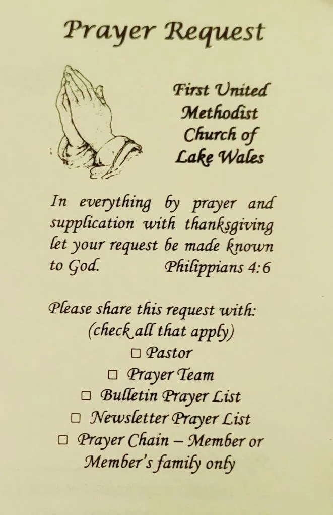 Connect To Prayer First United Methodist Church Lake Wales FL
