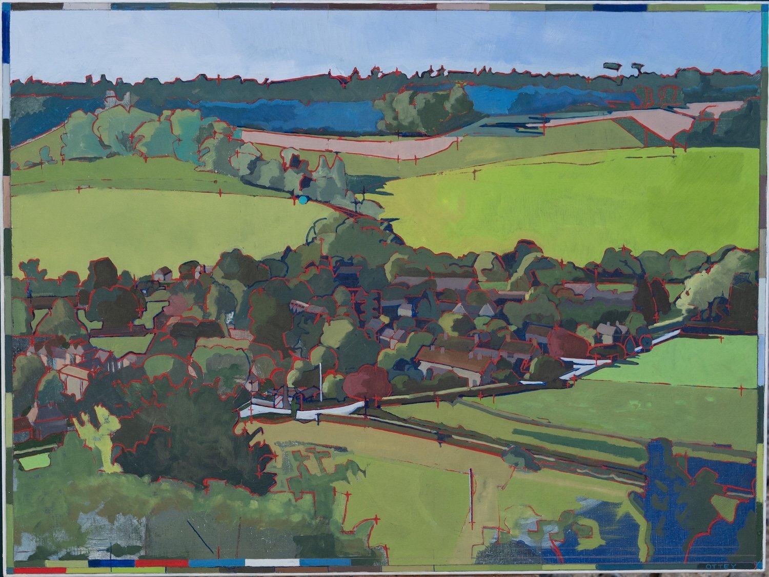 Flying over Charlton. 76x102cms. Oil on Linen. 2025.jpg