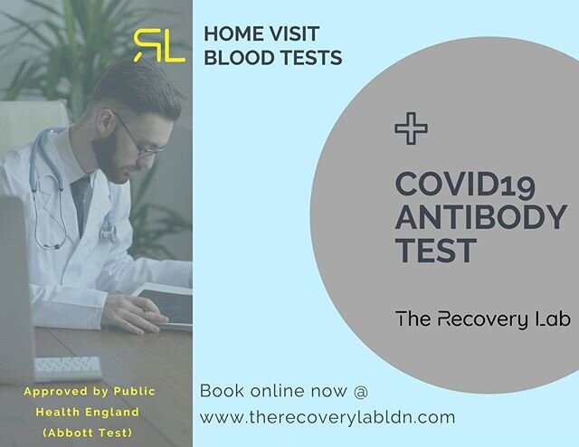COVID19 Antibody testing  Available now - Book online
.
Email or DM for more info
.
Corporate packages available
.
#virus #pandemic #antibody #london #corona #therecoverylab