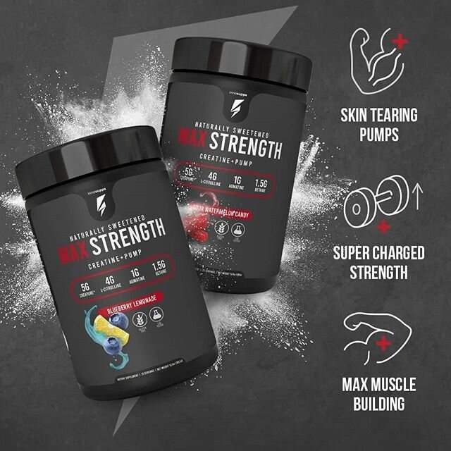 If your goal is to build lean muscle &amp; increase strength then #InnoSupps Max Strength is the go to! .
Take it 15-30 minutes before your workout and Max Strength will help you do the following: 👇 💪Experience Skin Tearing Pumps
🔥Pack on Slabs of