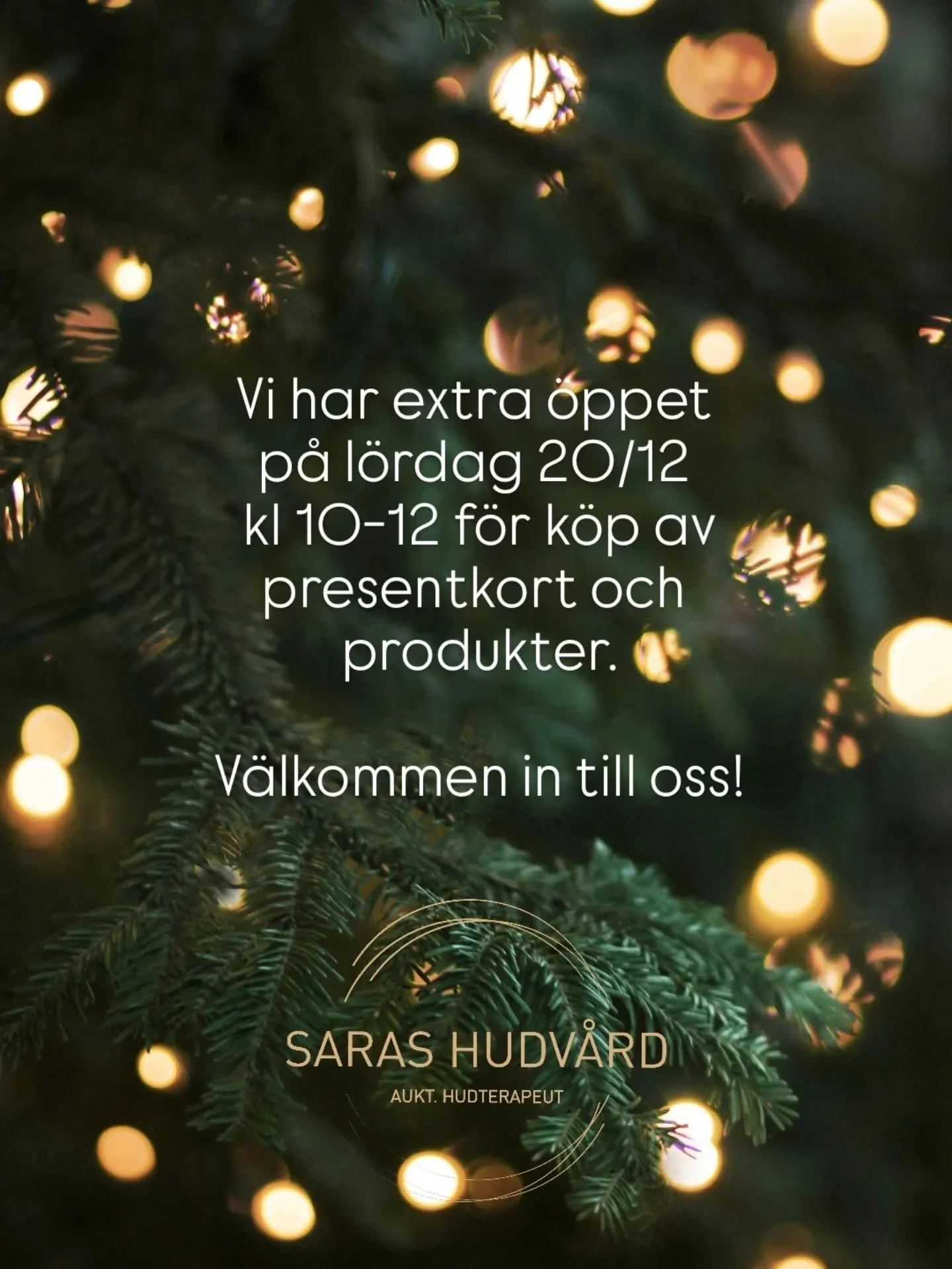 Imorgon har vi &ouml;ppet 10-12 endast f&ouml;r shopping.

Passa p&aring; att handla presentkort eller fyll upp med produkter.

V&auml;lkommen