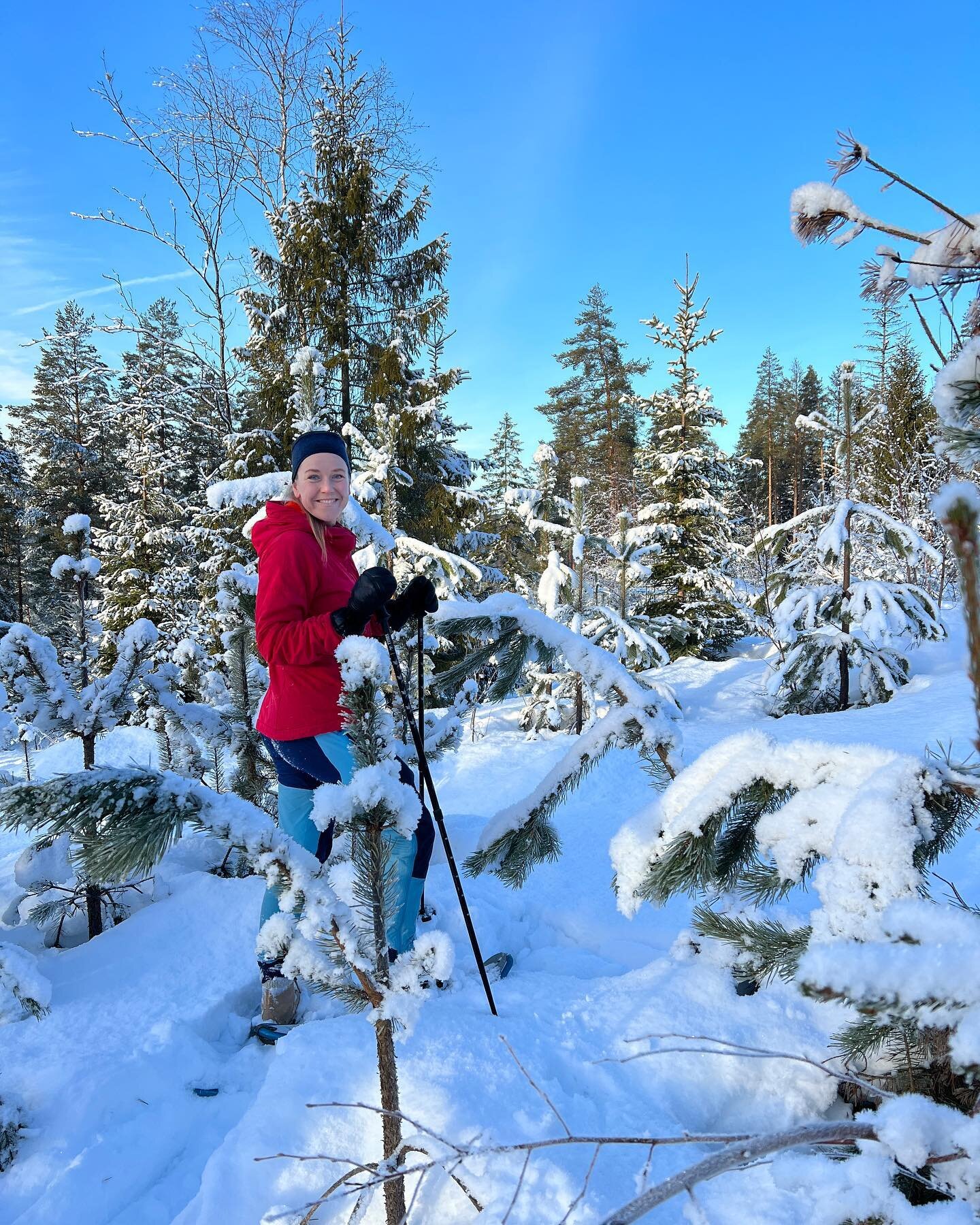 Herlig trugetur med start fra @friluftsbua.no og @lampelandhotell opp til J&oslash;rnsplass😎 sol, skog, nok sn&oslash;😉 Takk for turen🤗 #lampeland #flesberg #numedal #trugetur #tubbs #friluftsbua