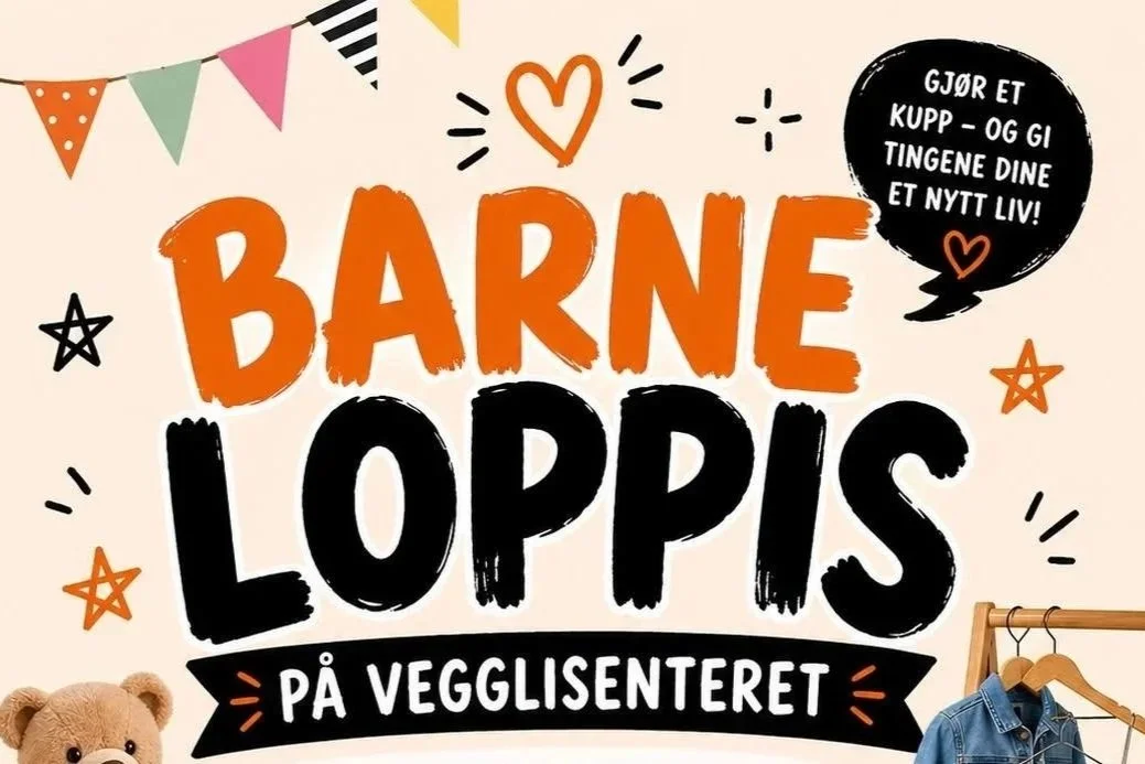 Barneloppis på Vegglisenteret
