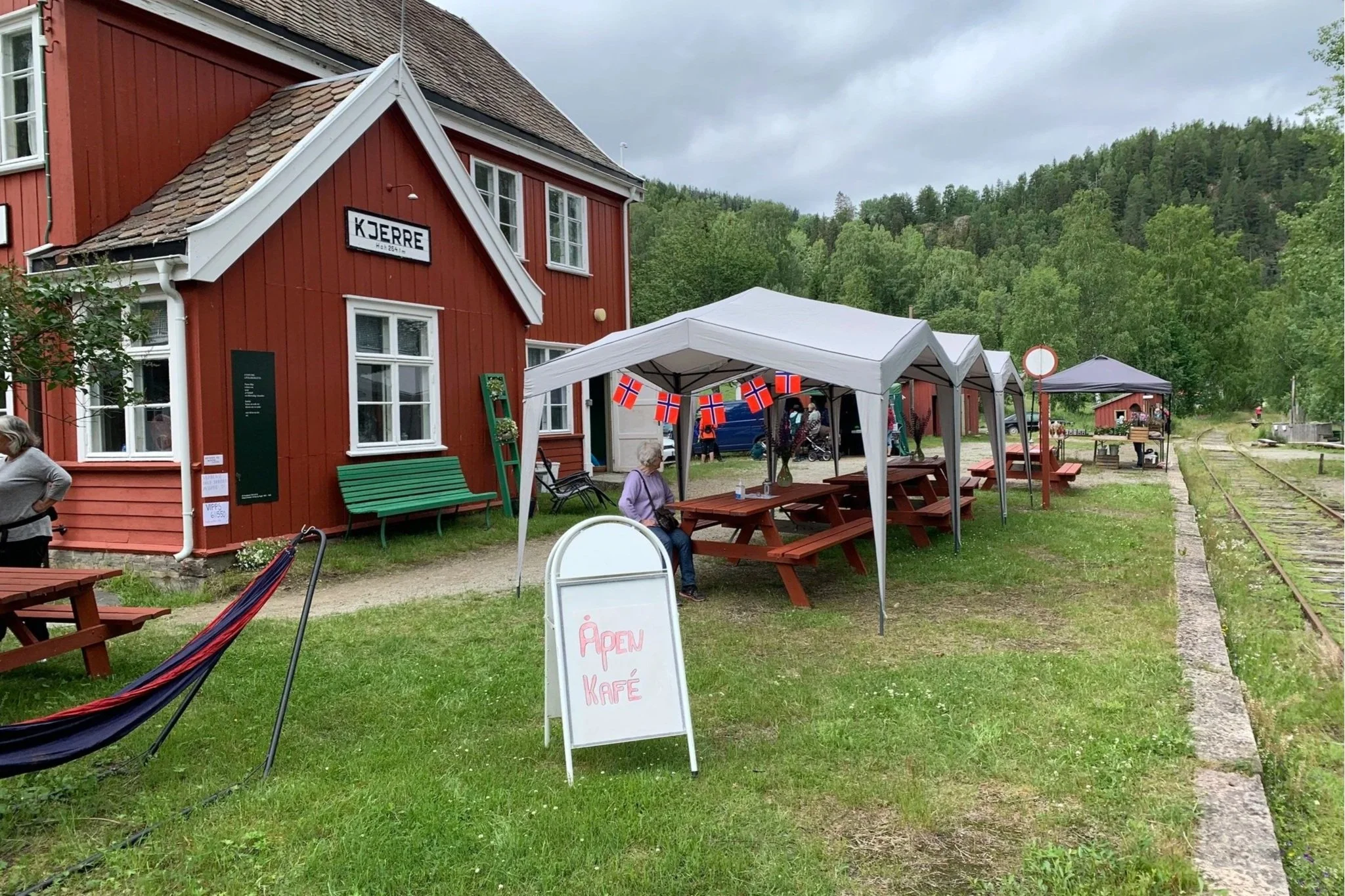Åpen stasjon på Kjerre - Numedalsbanen