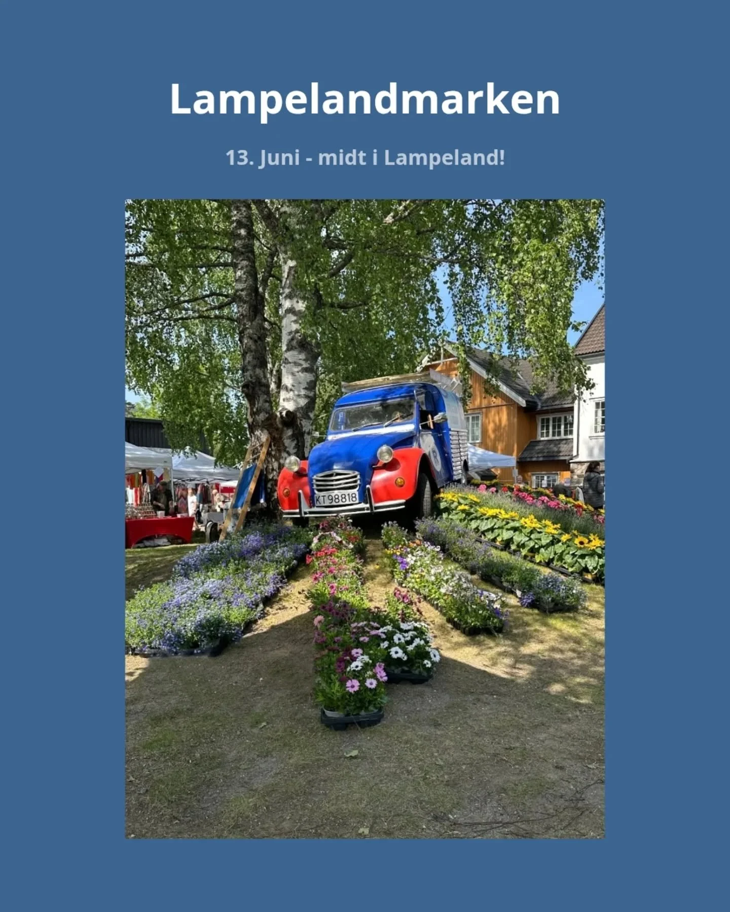 Til helgen, l&oslash;rdag 13. Juni er det endelig duket for &aring;rets Lampelandmarked! Det vil bli aktiviteter og underholdning for store og sm&aring;, konkurranser, masse lokale innslag, salgsboder, mat, drikke og mye mer! Ta turen og kos deg med 