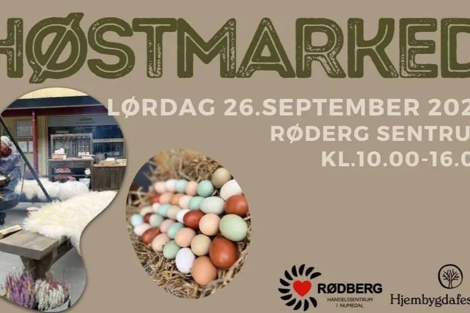Høstmarked i Rødberg sentrum
