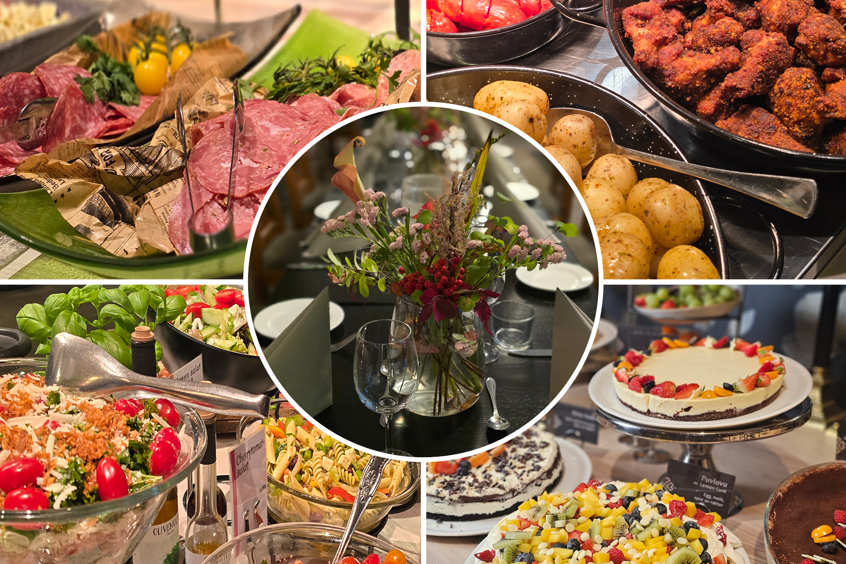 Lunchbuffet på Lampeland Hotell helgene i Oktober
