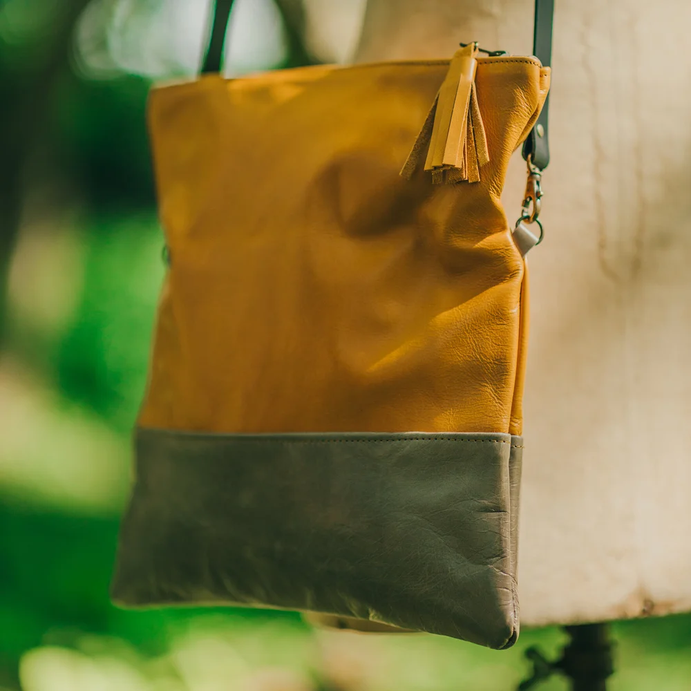 Leather fold over clutch bag — Rosanna Clare Leather Workshops