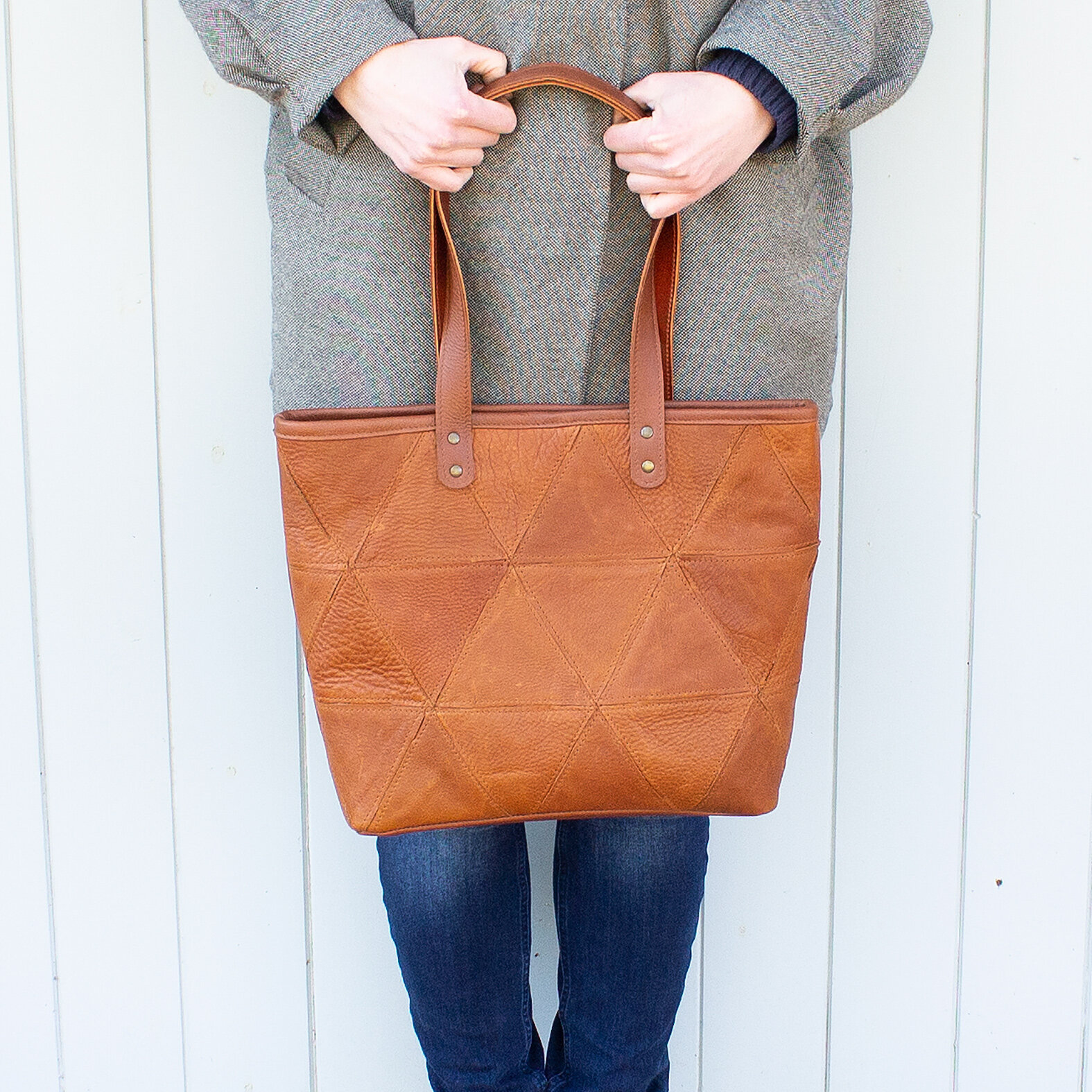 Modular Leather Tote Bag