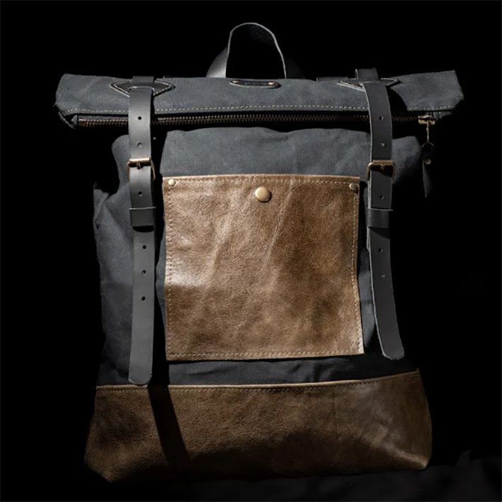 Waterproof canvas and leather rucksack — Rosanna Clare Leather Workshops
