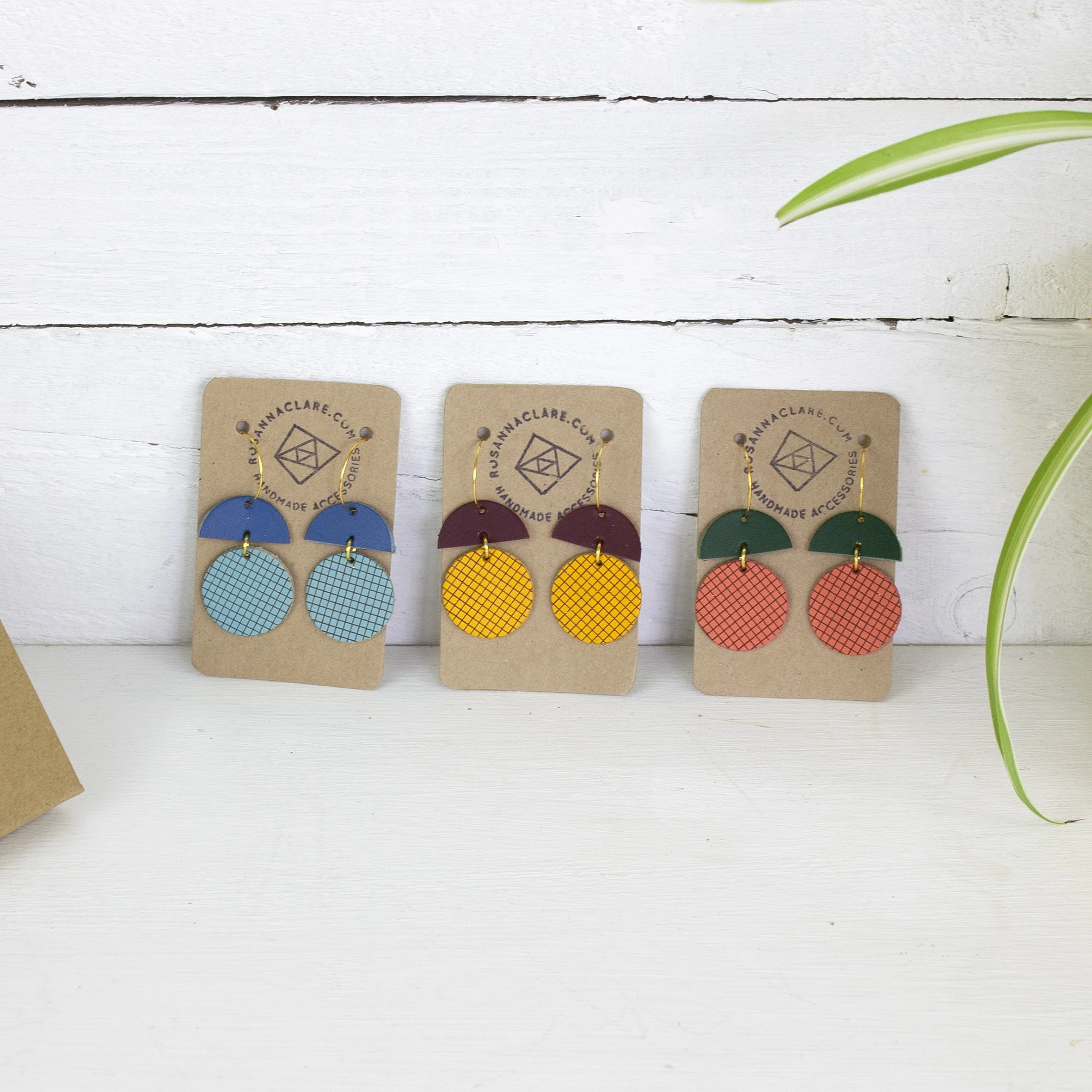 Geometric Laser Engraved Earrings