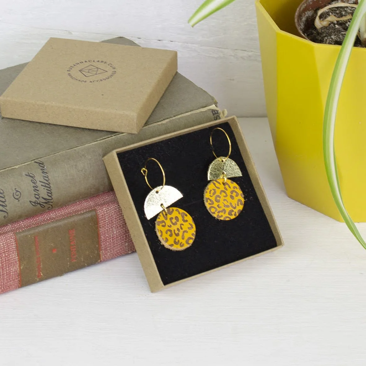 Leopard Print Laser Engraved Earrings