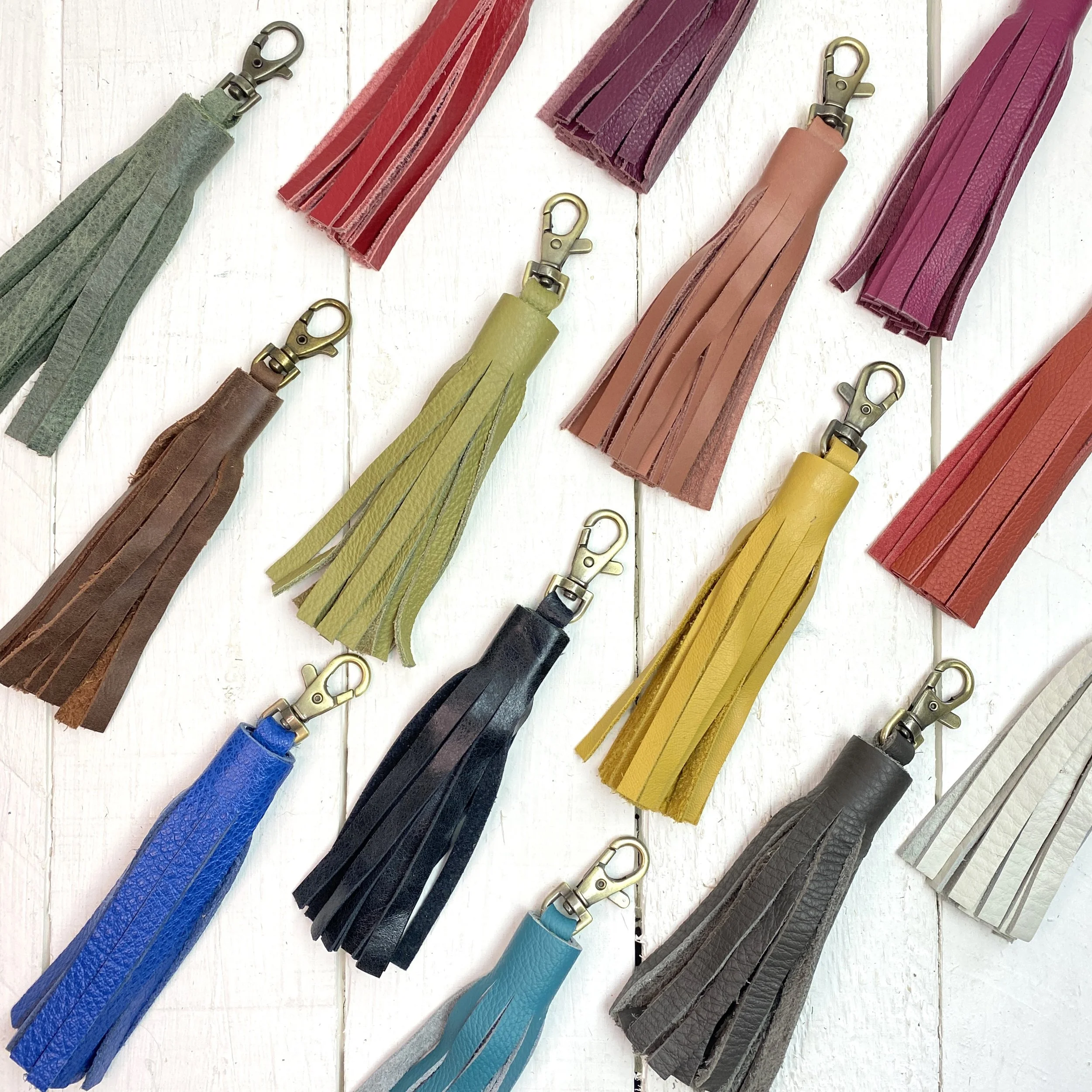 Leather Tassel Key ring