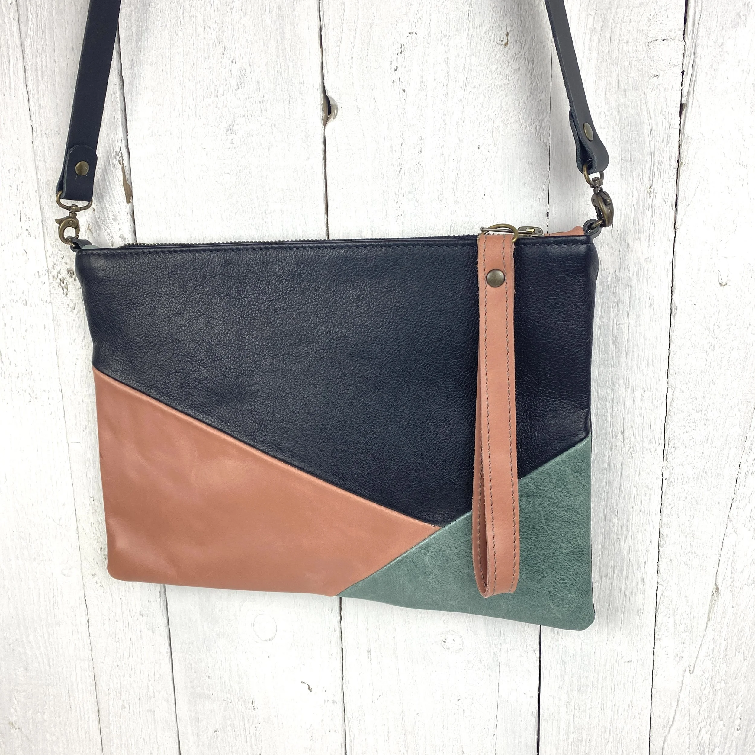 Modern Geometric pattern leather bag