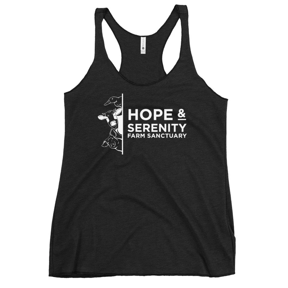 FerociTees Destiny Is All Triblend Racerback Tank – Women's Graphic Tank Top (Charcoal Grey, Large)