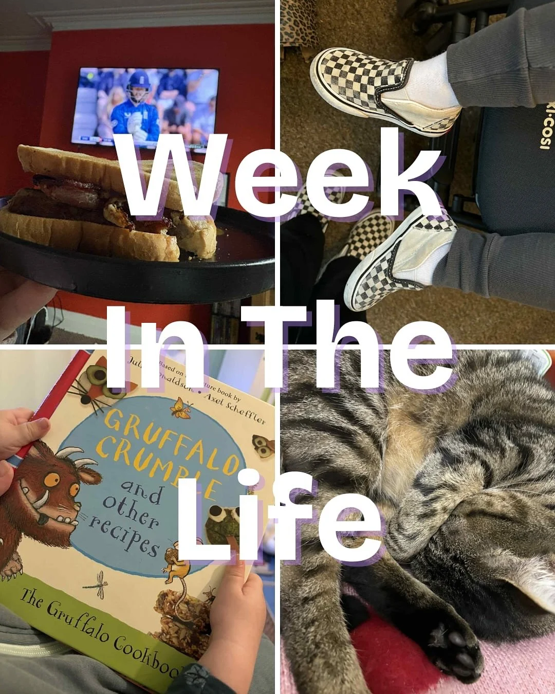 A cosy week and I can&rsquo;t wait for it to get even cosier🤎

1. Early morning reading with Daddy📚
2. Matching shoes🖤🤍
3. 🥺🥺
4. @matt.mitch1995 being a darling and fixing my laptop (I couldn&rsquo;t watch)💻
5. Loves reading recipe books😂
6. 