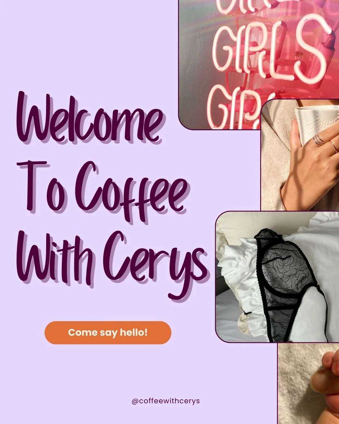 Grab a cuppa and get cosy - because Coffee With Cerys is officially stepping into her next chapter☕💜

If you&rsquo;re new here, hello my love. This is your corner of the internet to slow down, breathe out, and feel held. A place where we talk about 