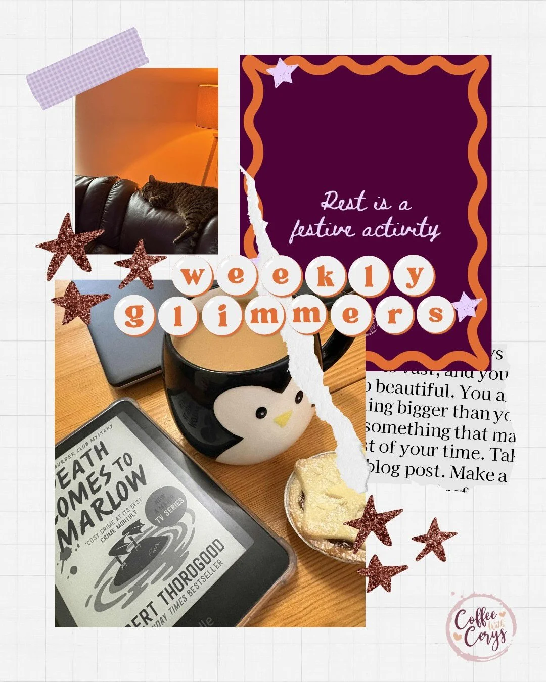 Glimmers✨ Definition: the tiny, often quiet moments of joy, hope or light that flicker through even the heavy days.

This week hasn&rsquo;t been the easiest - but these were some of my glimmers:
my toddler sitting happily in a lift, Mavis doing what 