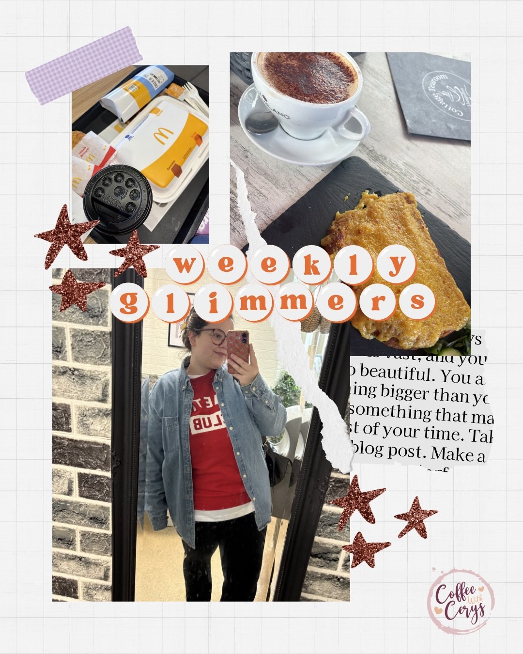 What a lovely, wholesome, busy week last week was🫶🏻

Looking back on these is one of my favourite things to do - the fun, the mundane&hellip;all of it summing up this weird and wonderful life🧡

How&rsquo;s your week going? Come chat!

#CoffeeWithC