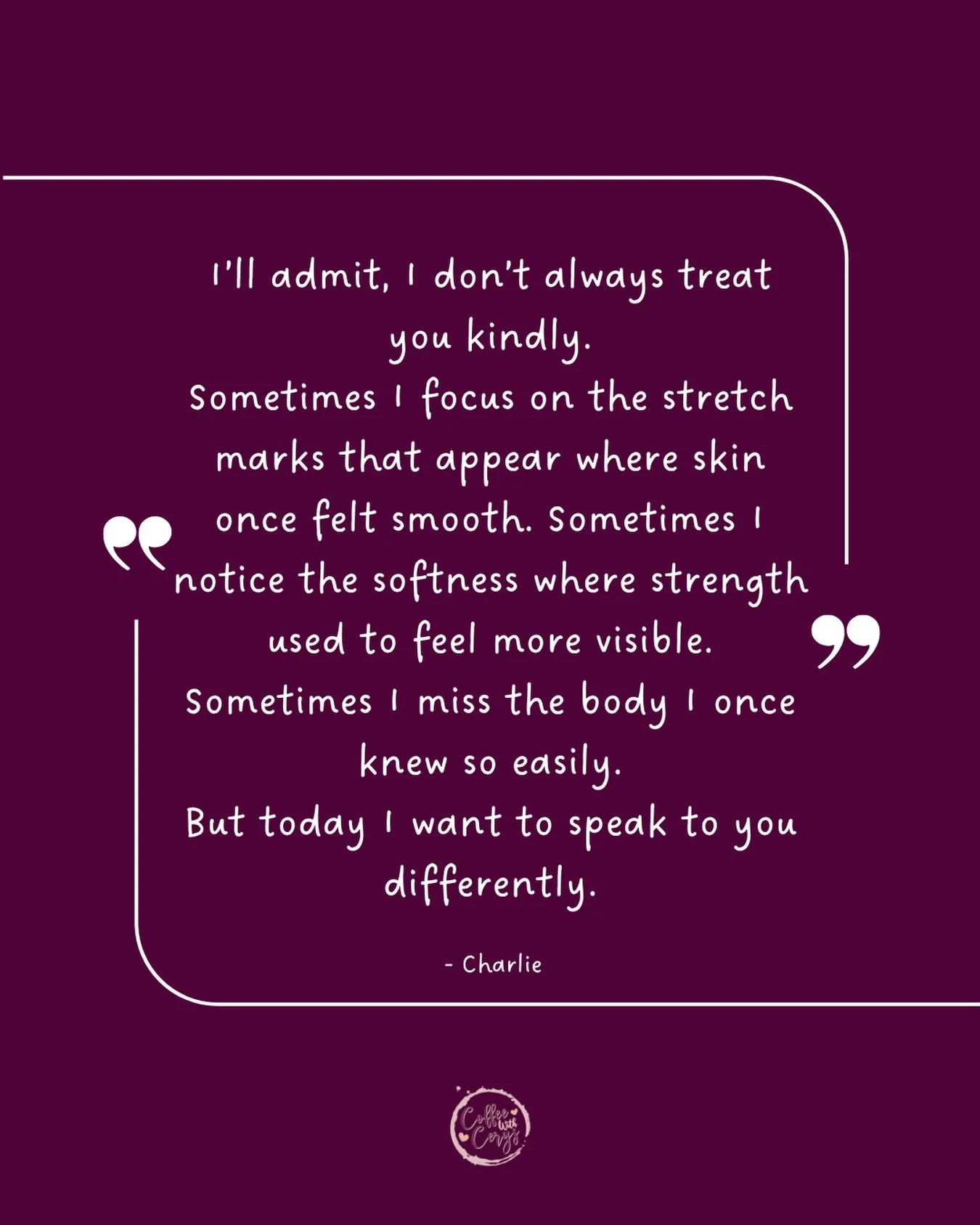 The lovely Charlie has shared a gorgeously honest post over on the Coffee With Cerys blog today (because that&rsquo;s what we&rsquo;re all about)🧡

If you&rsquo;re a Mam, or a Mam-to-be, go and give Charlie&rsquo;s post a read and remind yourself of