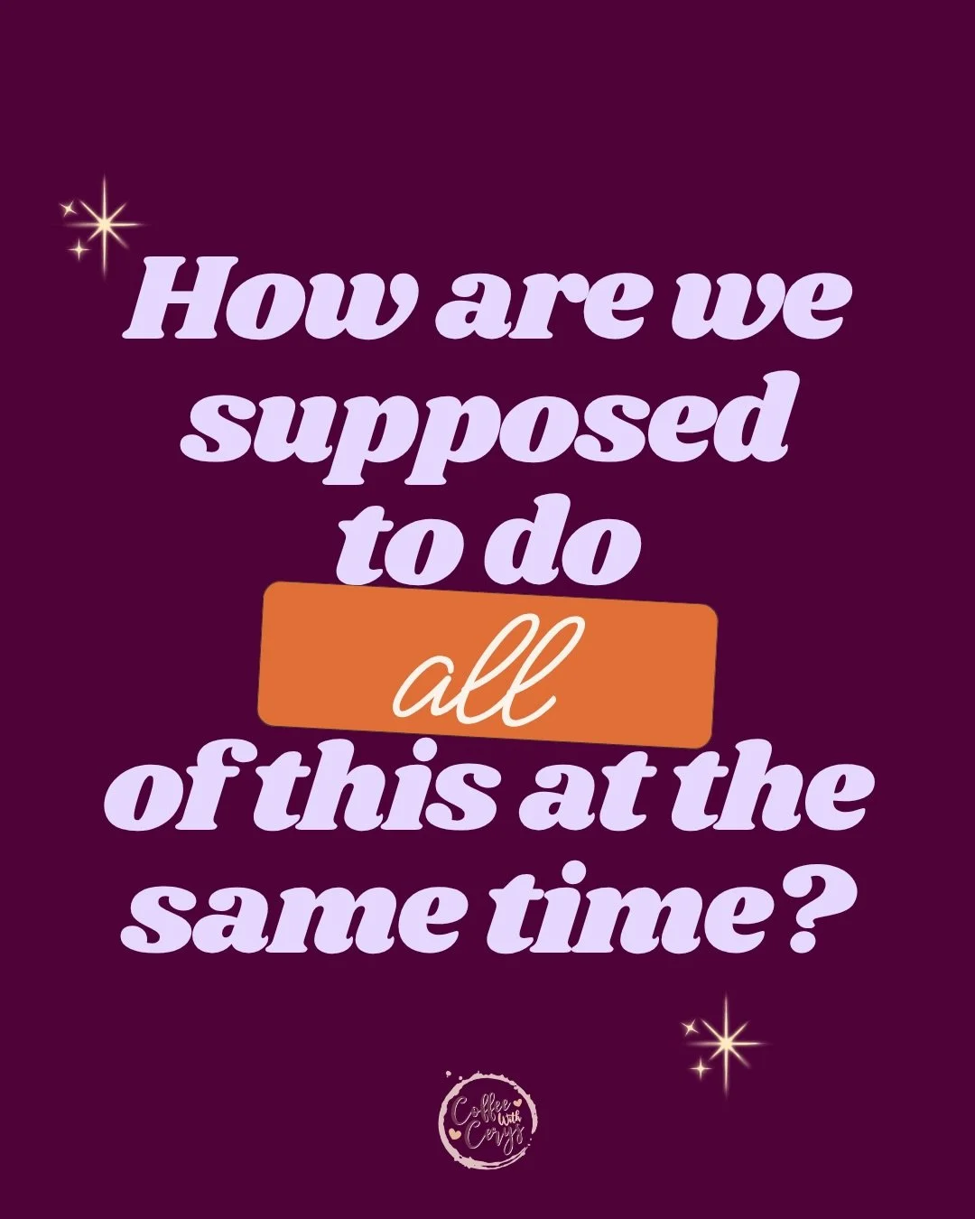 Some days I sit down at the end of the day and wonder why I&rsquo;m so tired😴

Not physically tired (although that too).

Just&hellip; mentally tired.

Then I think about everything I expected of myself that day.

Be a present Mam.

Keep on top of t
