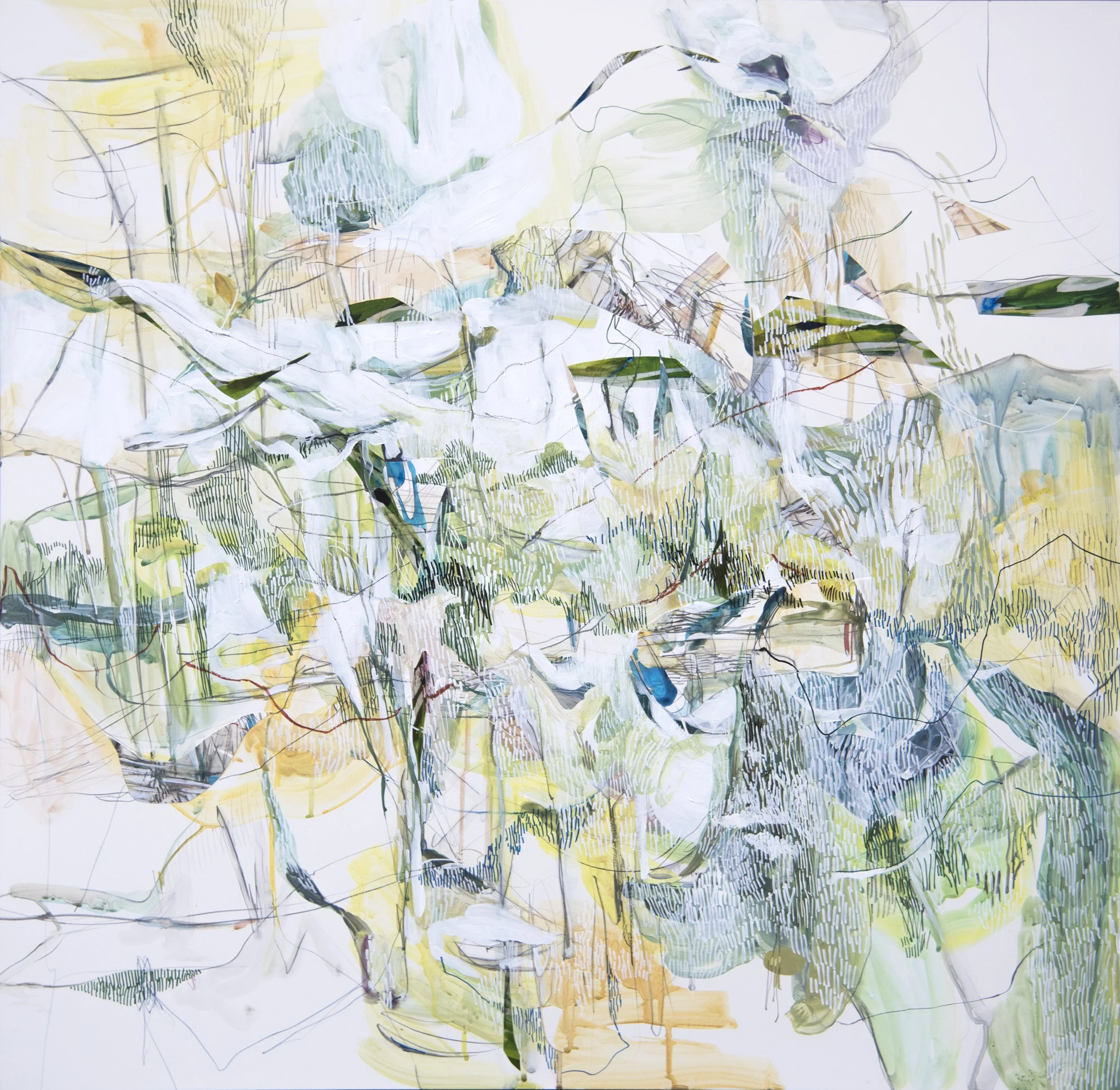 Masha Ryskin, Long Way Home, 30" x 30", acrylic on clayboard, 2026