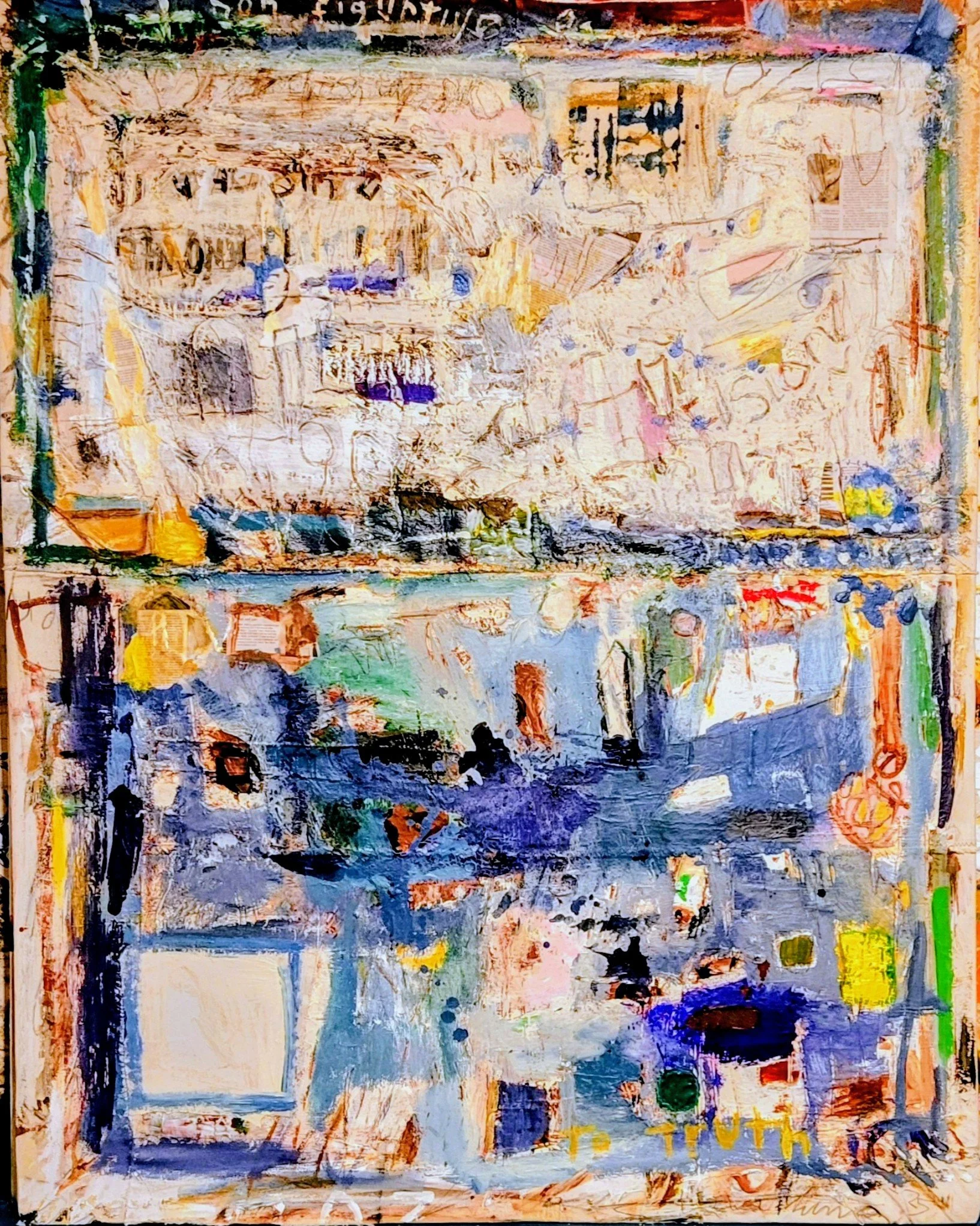Ralph Turturro, 60" x 48", In the Bardo, acrylic and mixed media on canvas, 2026