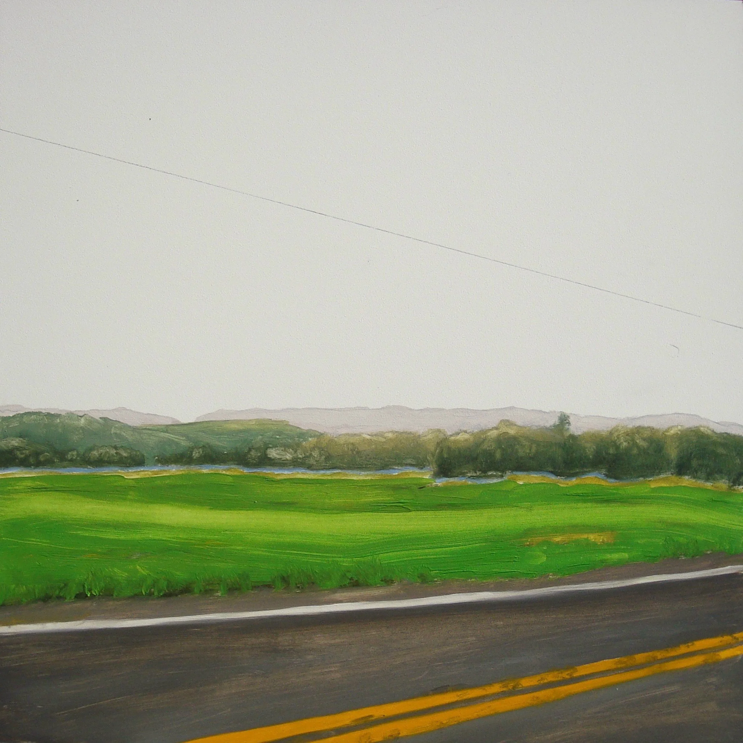 Lin Price, Lounsberry Road, 12" x 12", oil on panel / sold