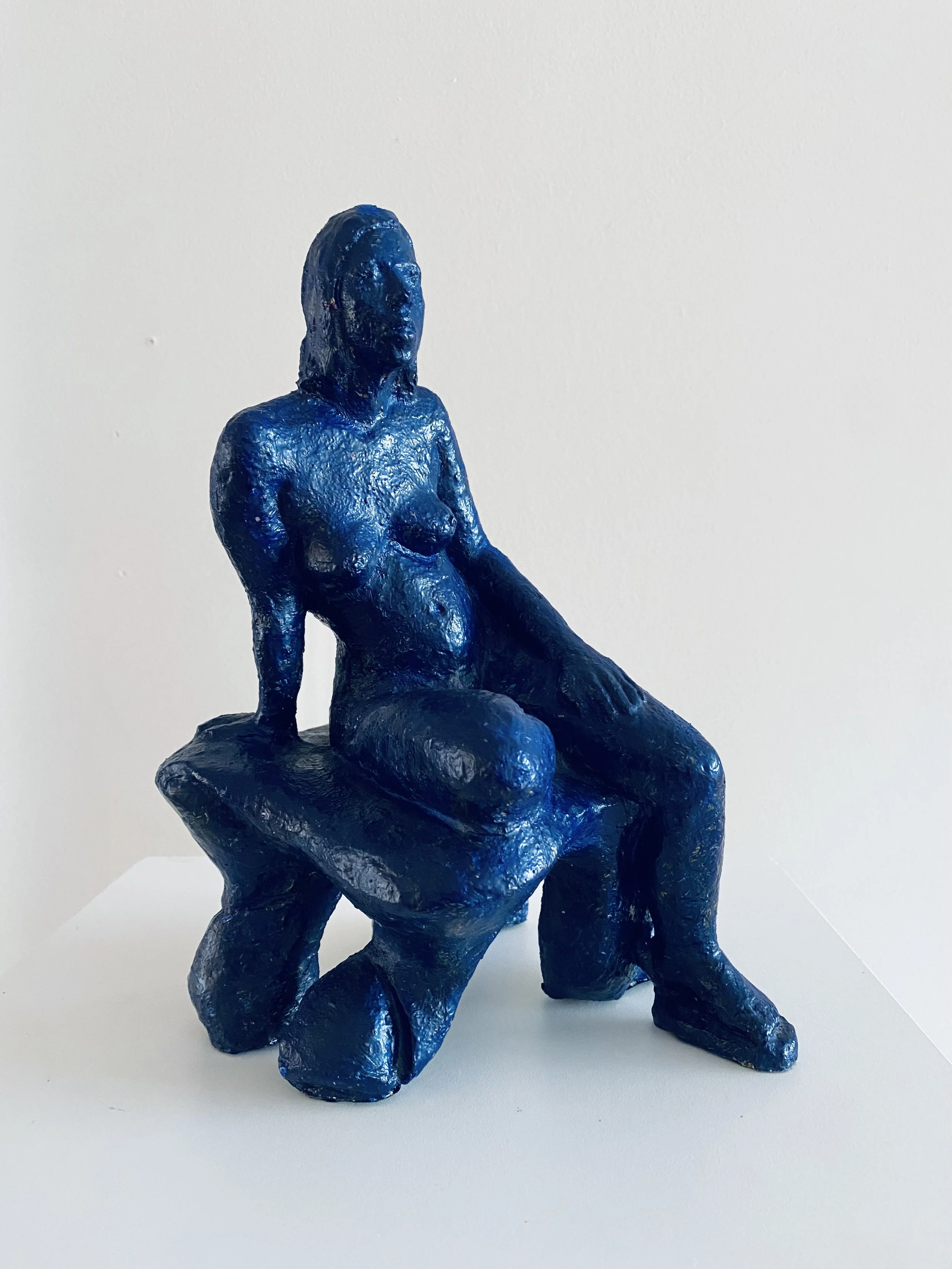 Bryna Silbert, Modern Woman II, 10" x 10" x 7", Hydrocal plaster / acrylic patina
