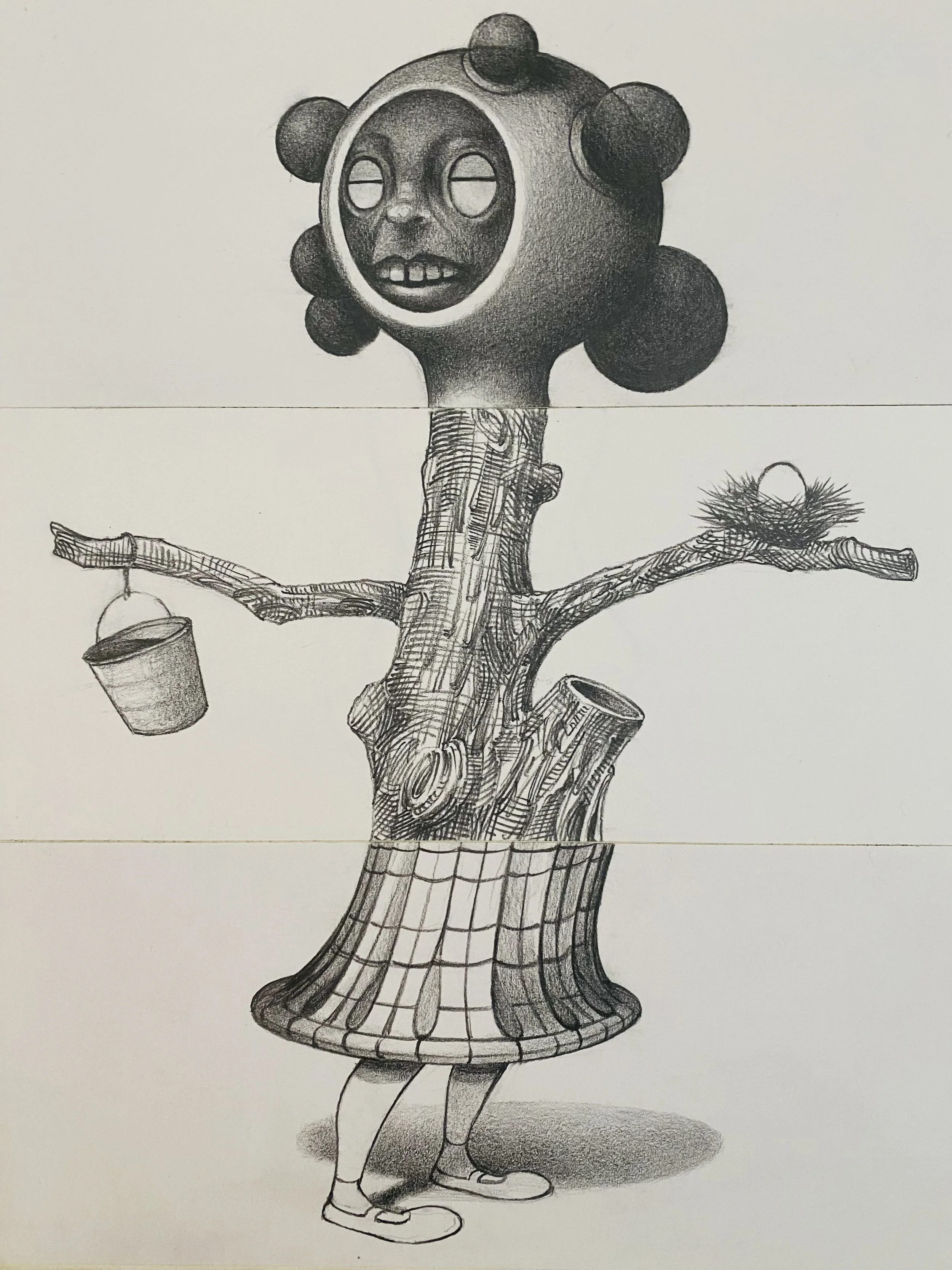 Jeff Quinn, Couldn't Call It Unexpected No. 7, 11" x 8 1/2", pencil on paper mounted on illustration board, 2024