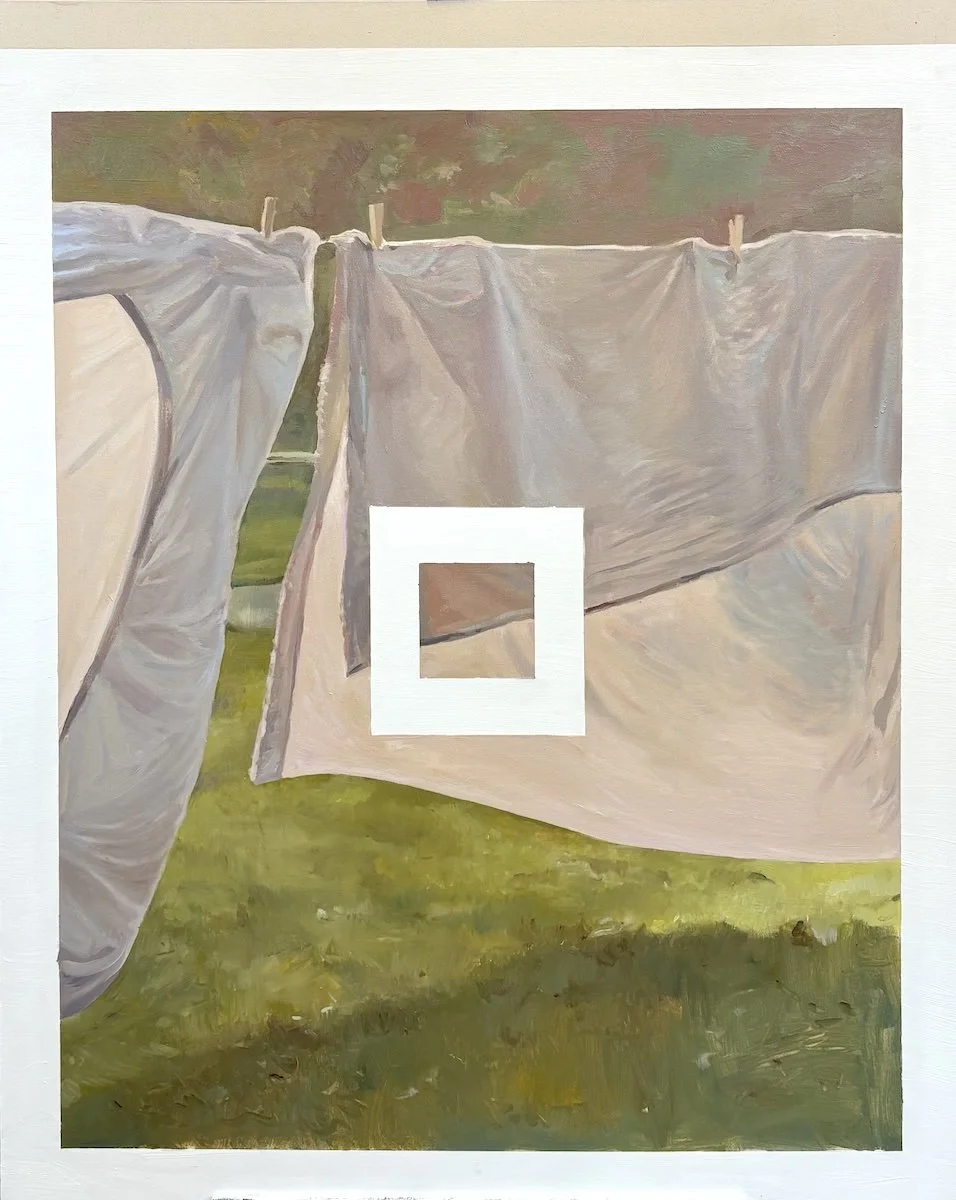 Stephen Alexander Clark, Sheets, 50" x 40", oil on canvas, 2026