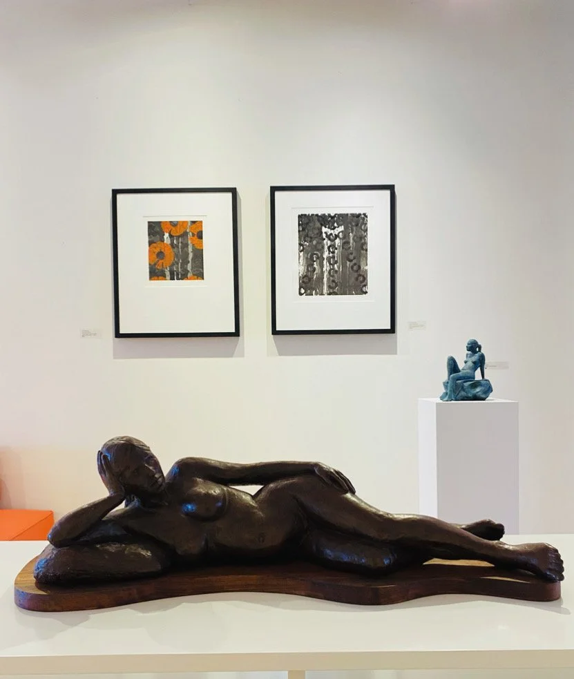 Bryna Silbert, Reclining Nude
7x5x24 inches, Hydrocal plaster/acrylic patina on wood base
