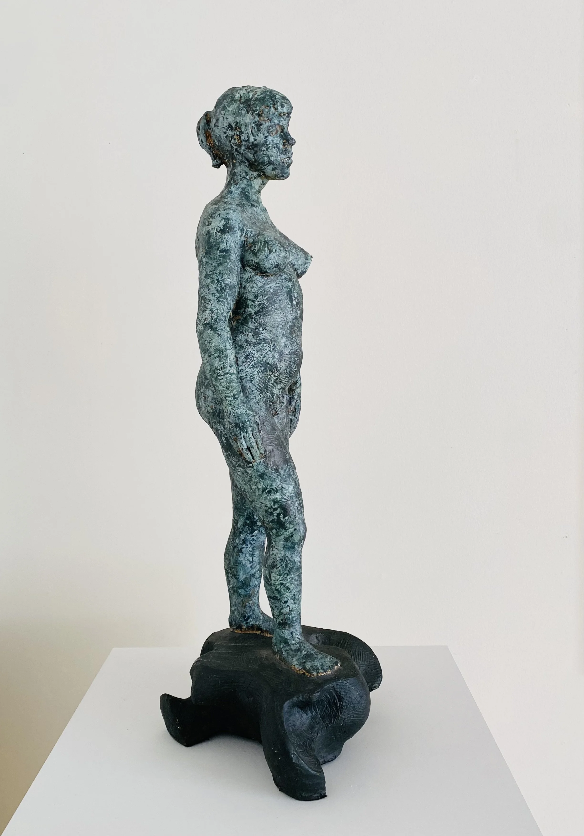 Bryna Silbert, Half Moon Cookie, 22" x 8" x 8", clay + patina