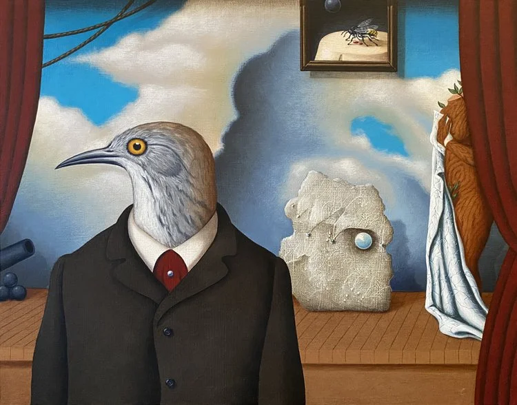 Steve Carver, Mr. Mary Presents, 8" x 10", acrylic & alkyd on wood panel, 2020
