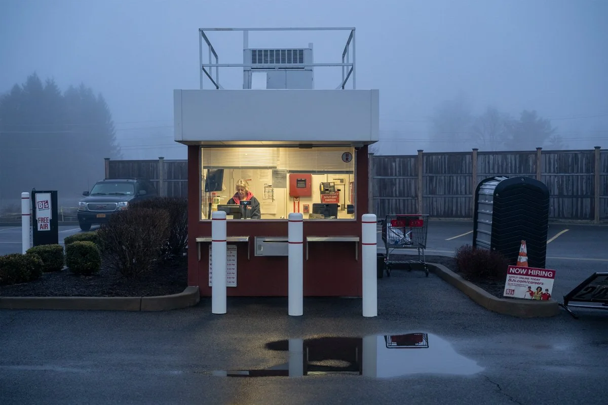 Harry Littell, 29" x 40" (framed size), BJ's Gas, Ithaca, 2020, archival print