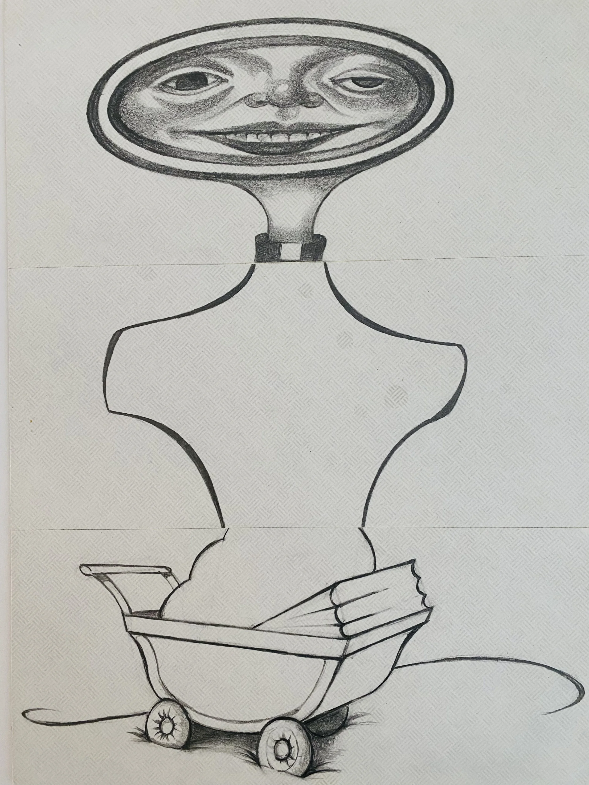 Jeff Quinn, Couldn't Call It Unexpected no. 2, 11" x 8 1/2", pencil on paper mounted on illustration board, 2024