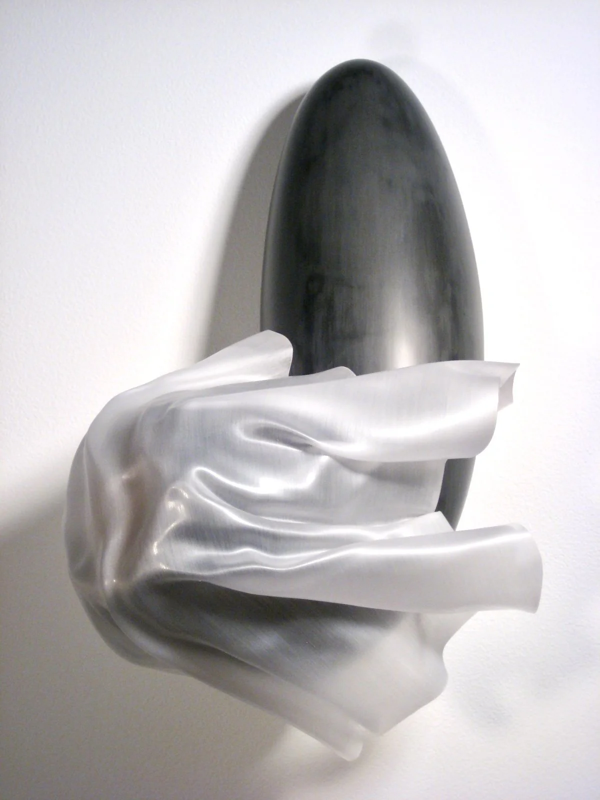 Jude Lewis, Untitled #5, 15" x 10" x 10", basswood, tempera, shaped acrylic