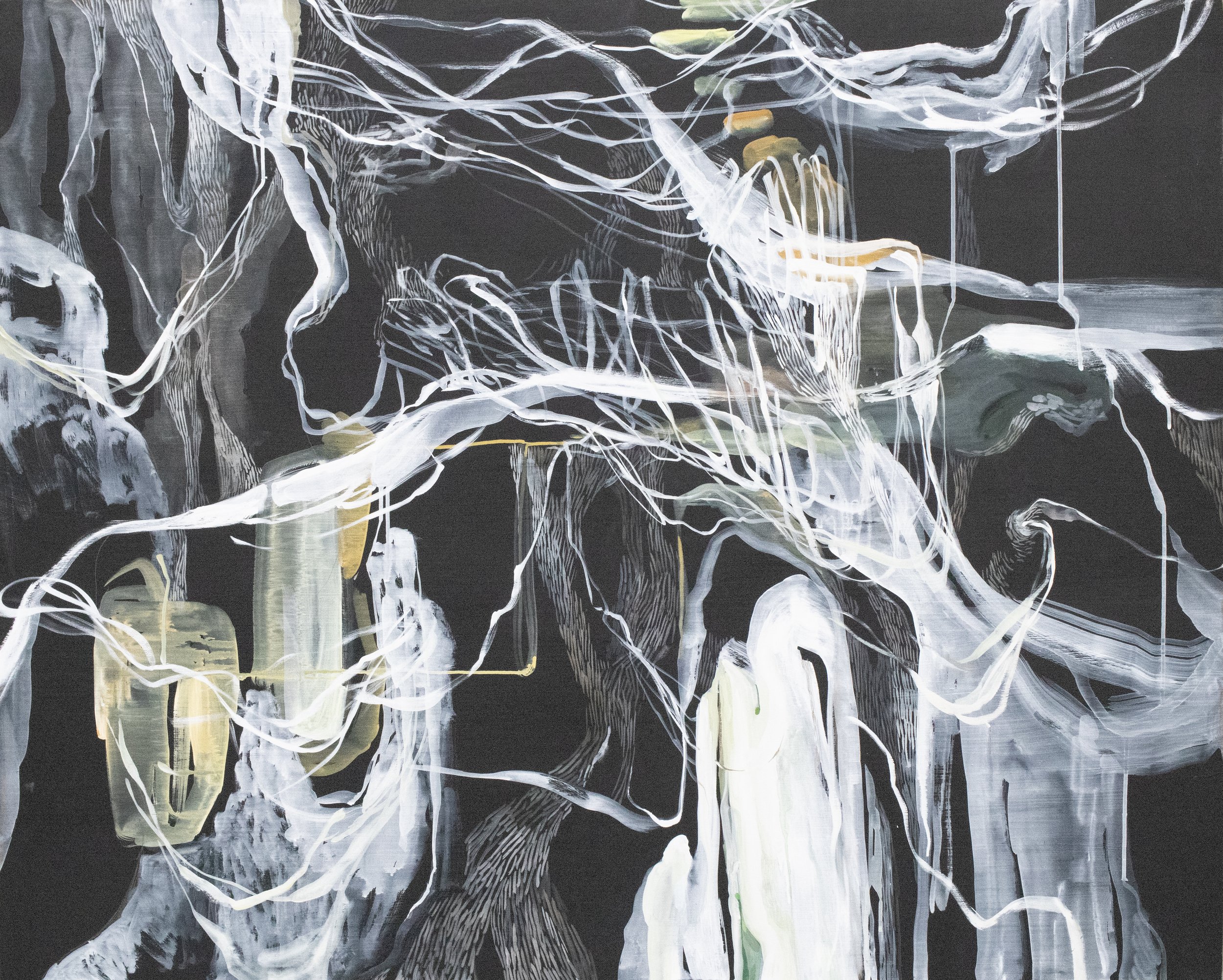 Masha Ryskin, Long Shot, 40" x 50", mixed media on canvas, 2026