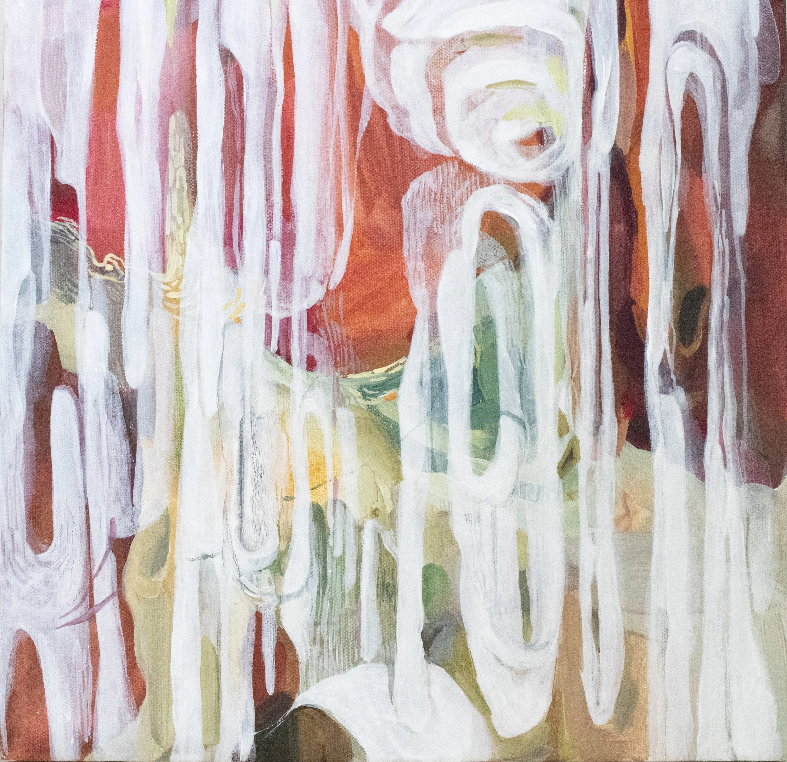 Masha Ryskin, Dream, 12" x 12", mixed media on canvas, 2026