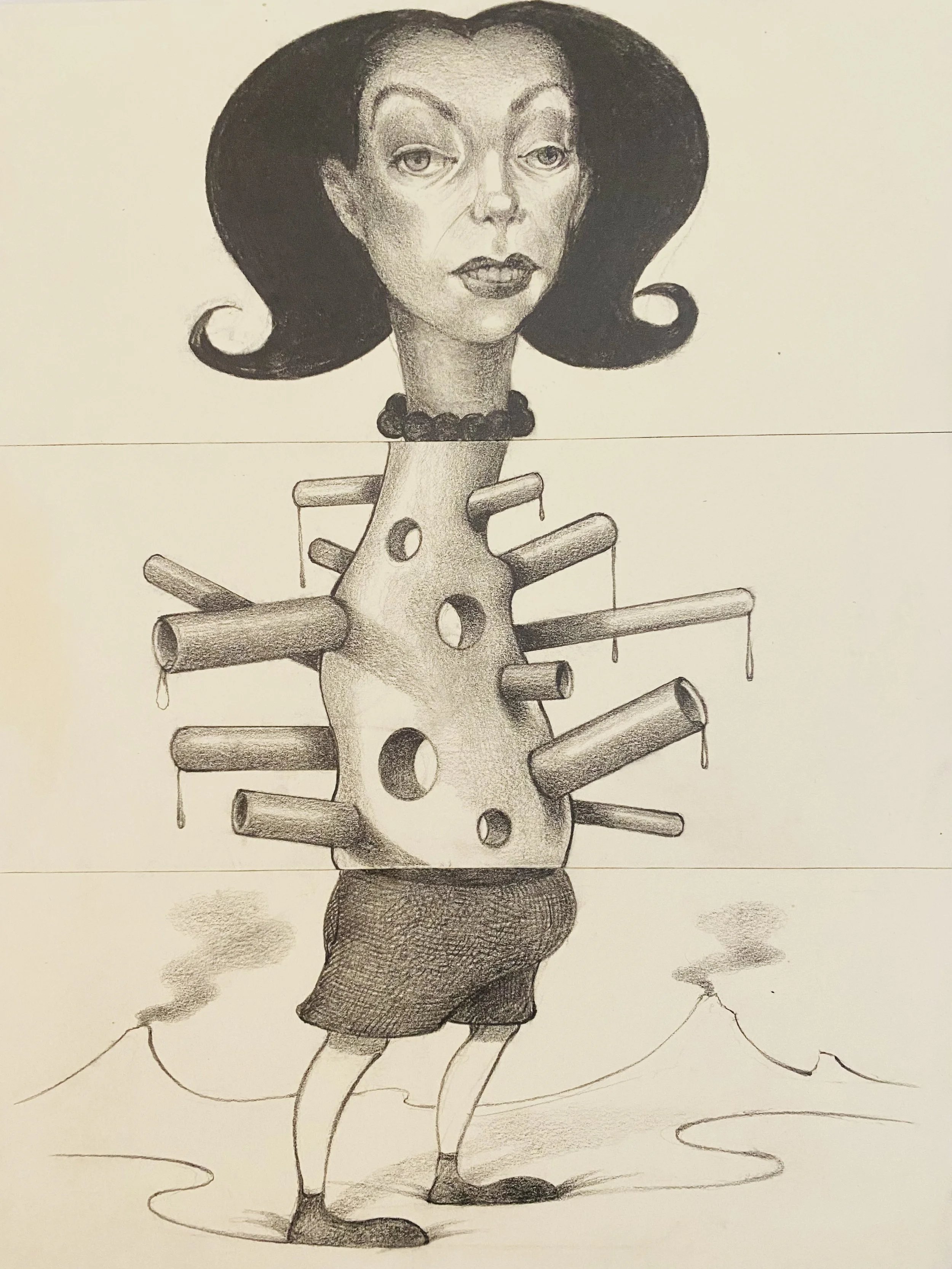 Jeff Quinn, Couldn't Call It Unexpected No. 10, 11" x 8 1/2", pencil on paper mounted on illustration board, 2024