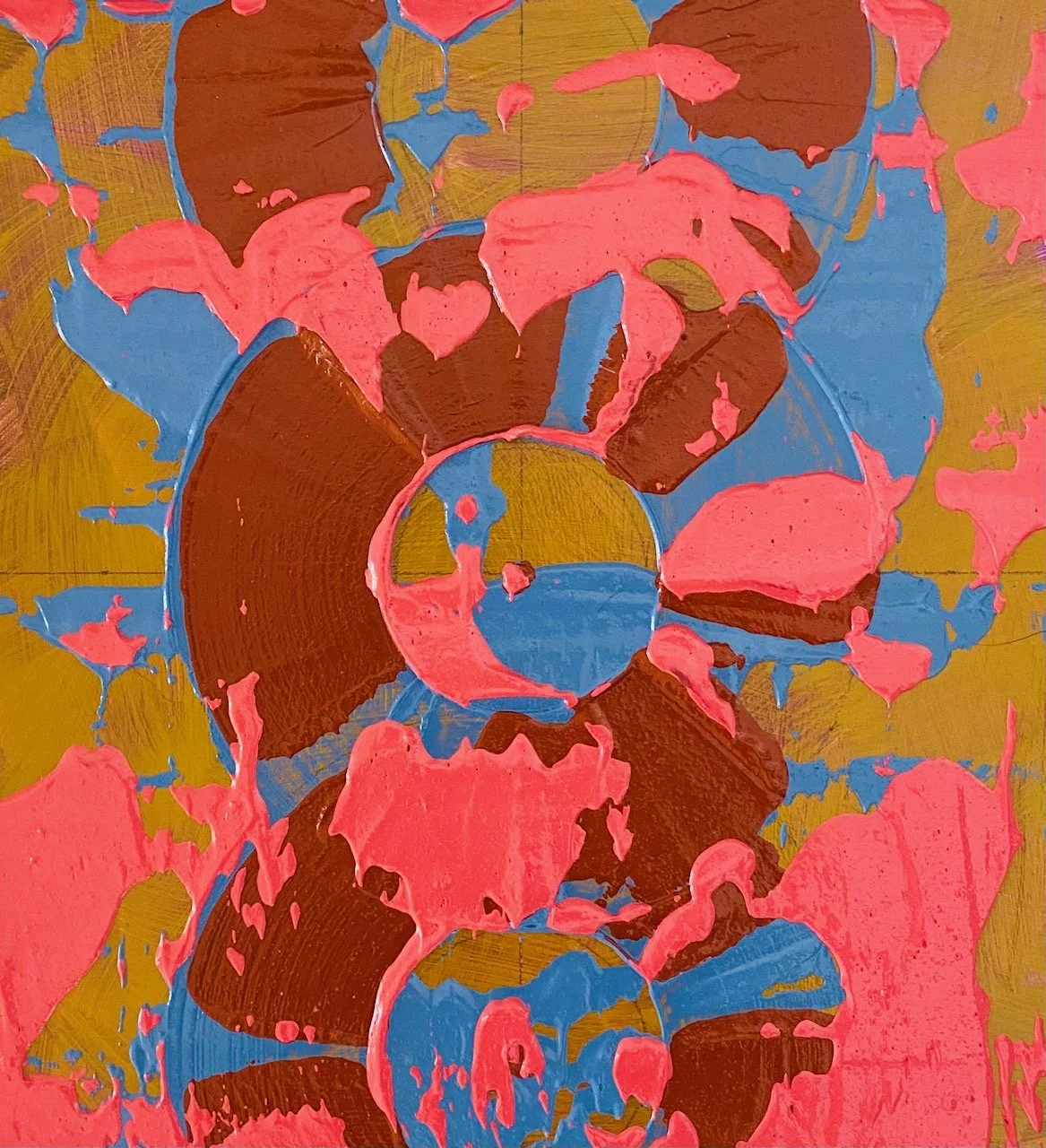 Tim Merrick, Theseus’ Ship III, 11” x
10”, pencil, + oil on panel, 2024